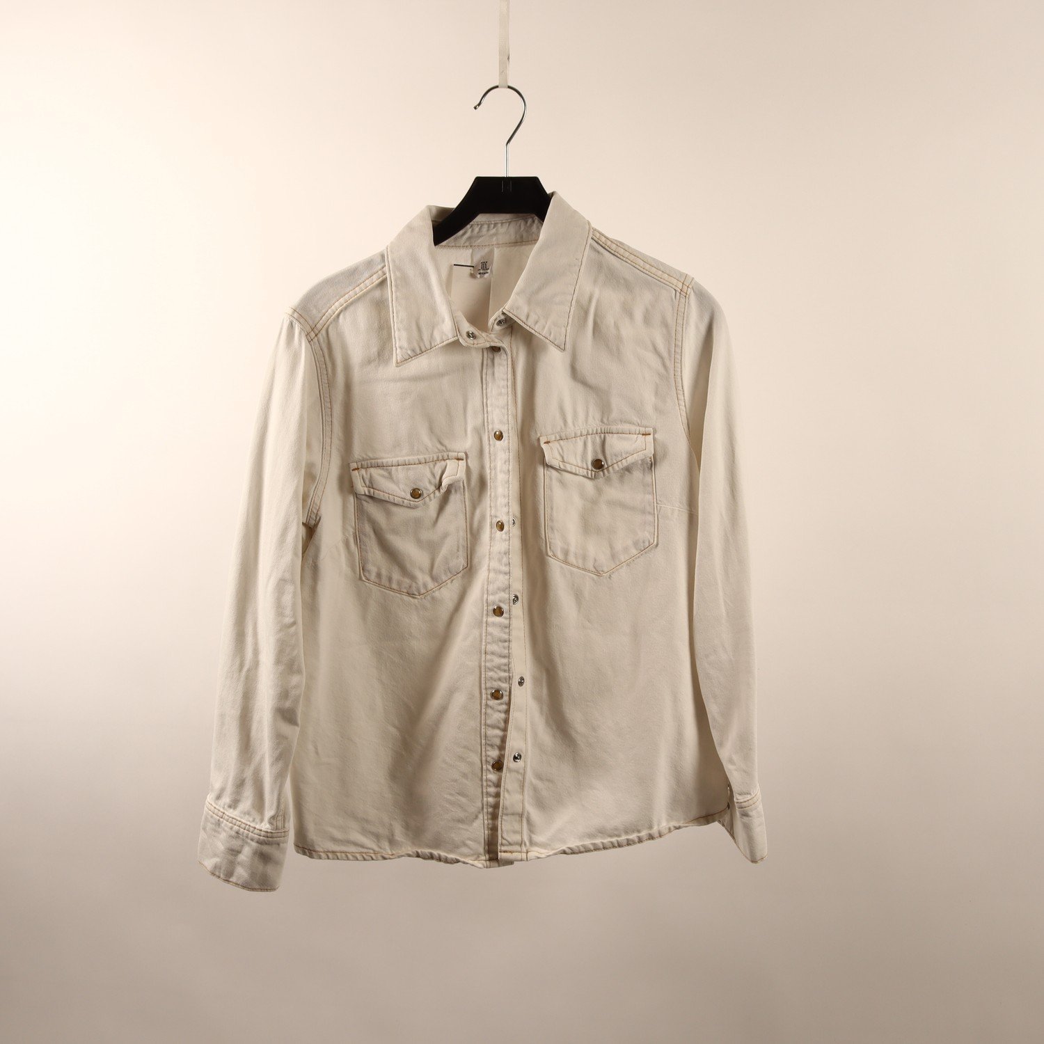 Jeansskjorta, & Denim, vit, stl. M