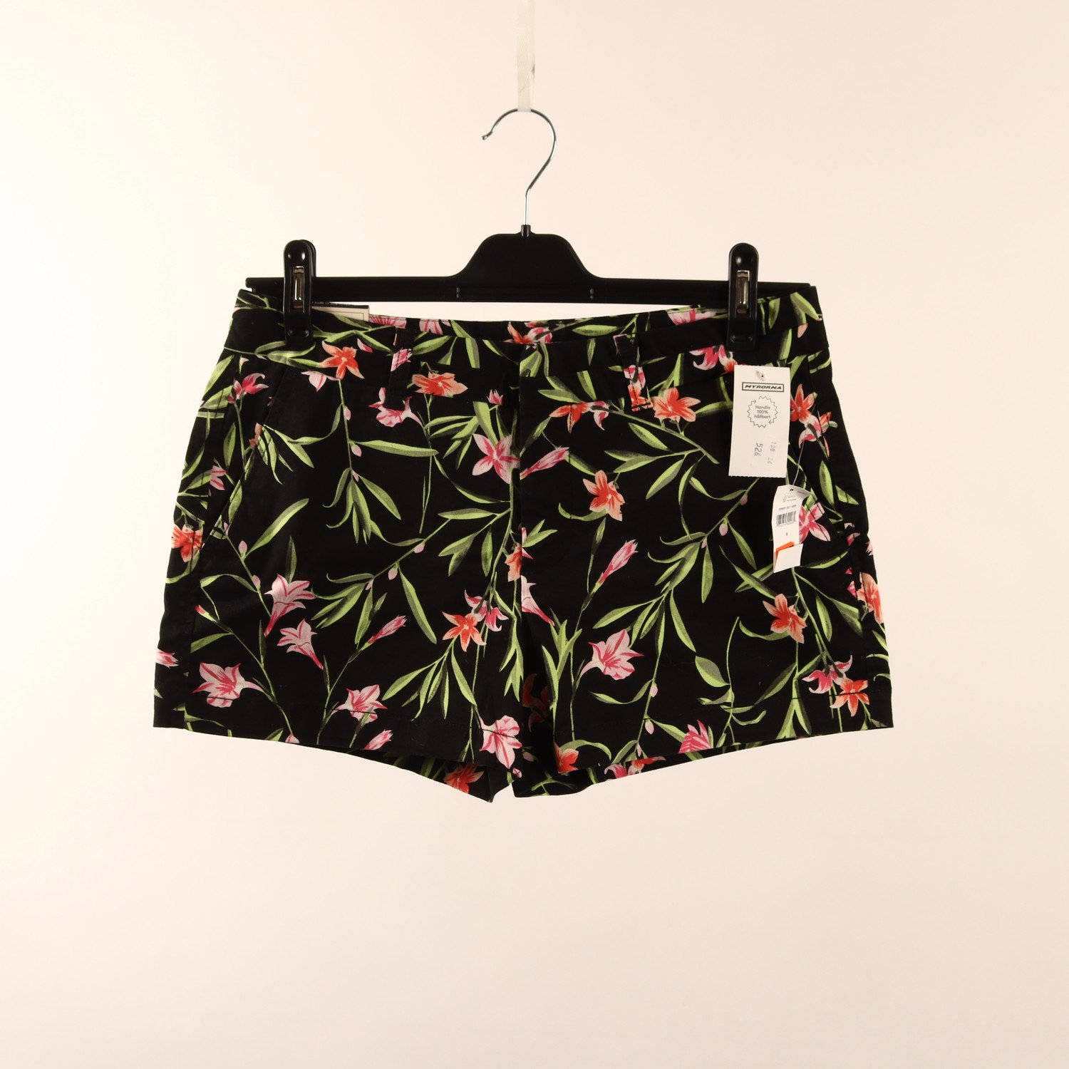 Shorts, Khakis x Gap, blommig, svart, stl. 38