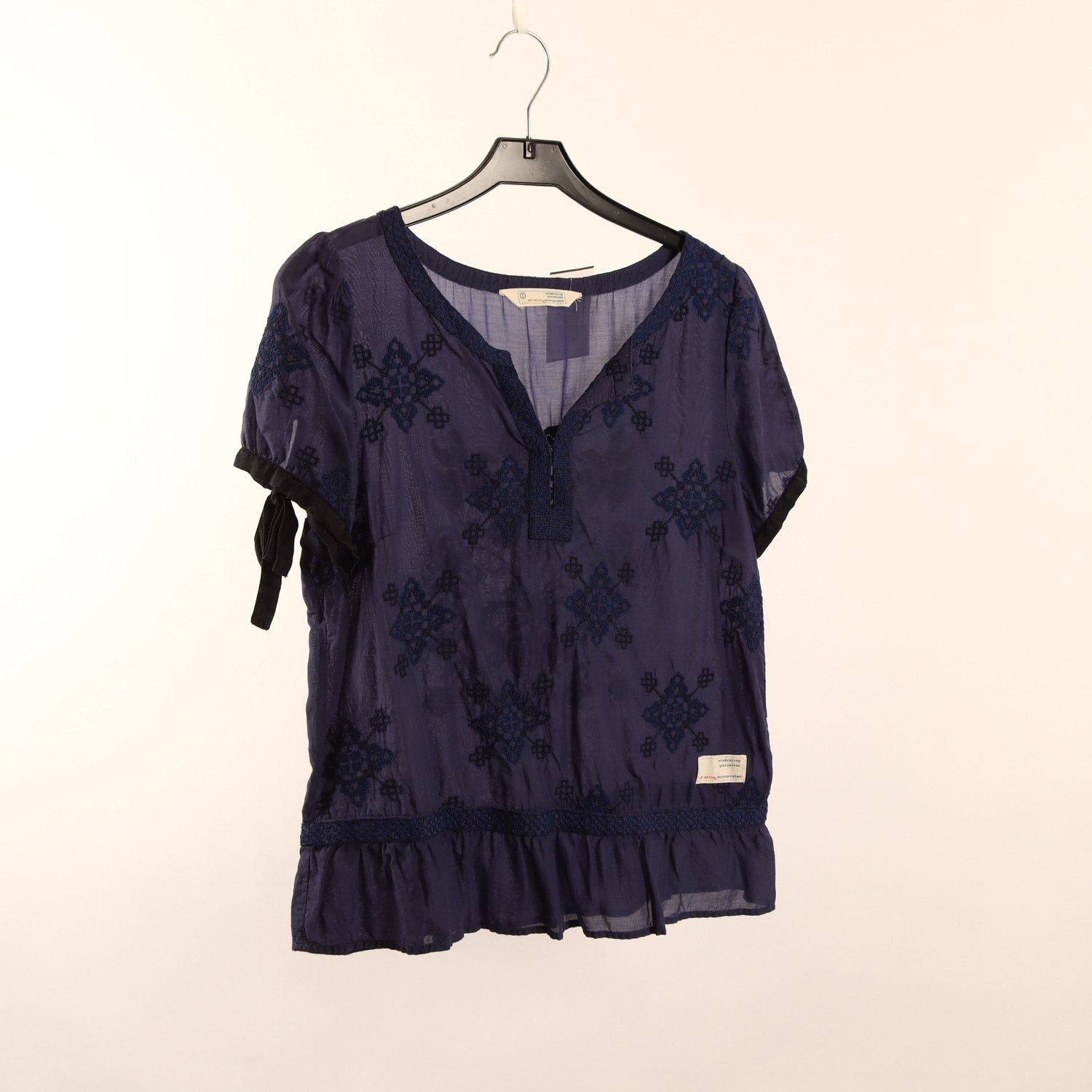 Blus, Odd Molly, blå, broderad, stl. S