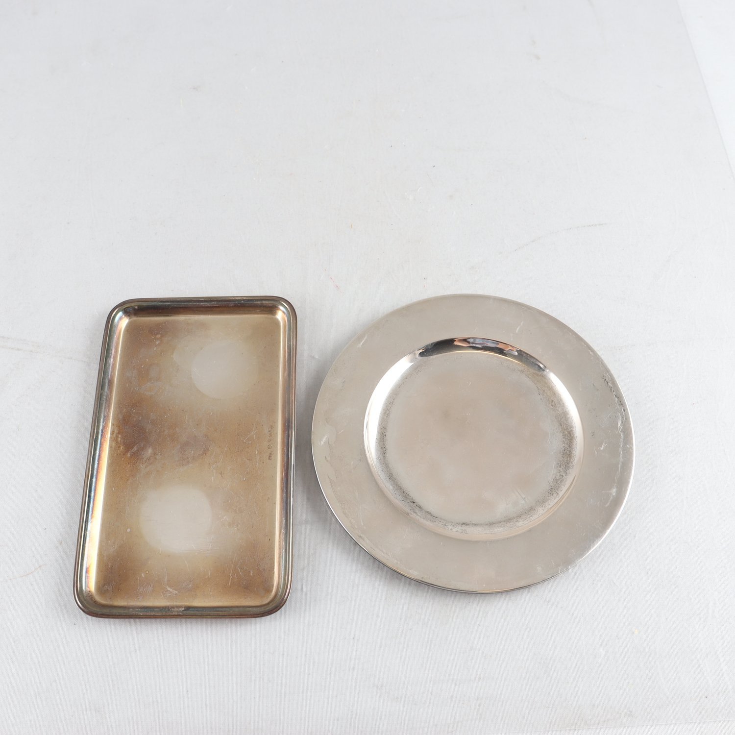 Fat, silver, kattfot, 2 st