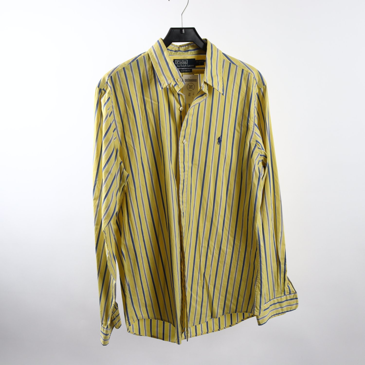 Skjorta, Polo Ralph Lauren, randig, gul, blå, stl. L