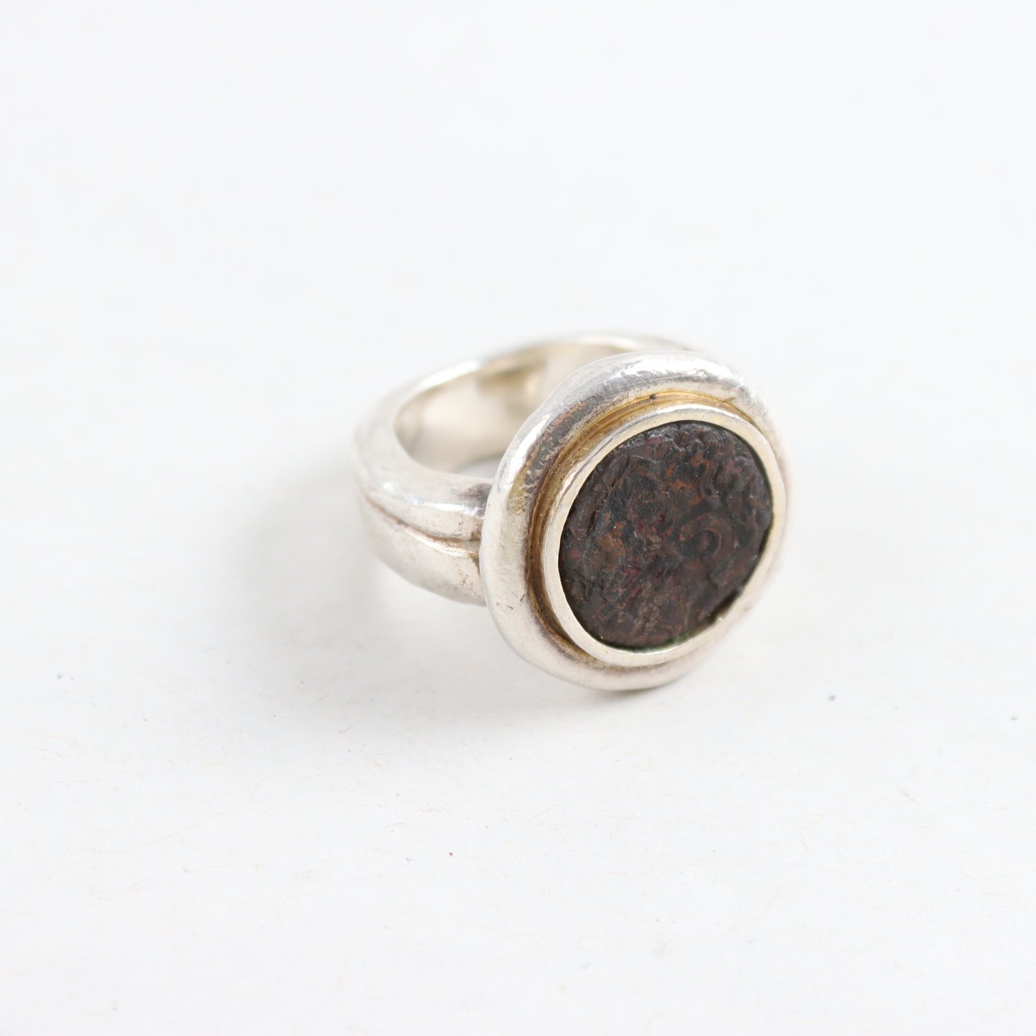 Ring, silver 925, svart natursten, Björg, brv: 23,3g