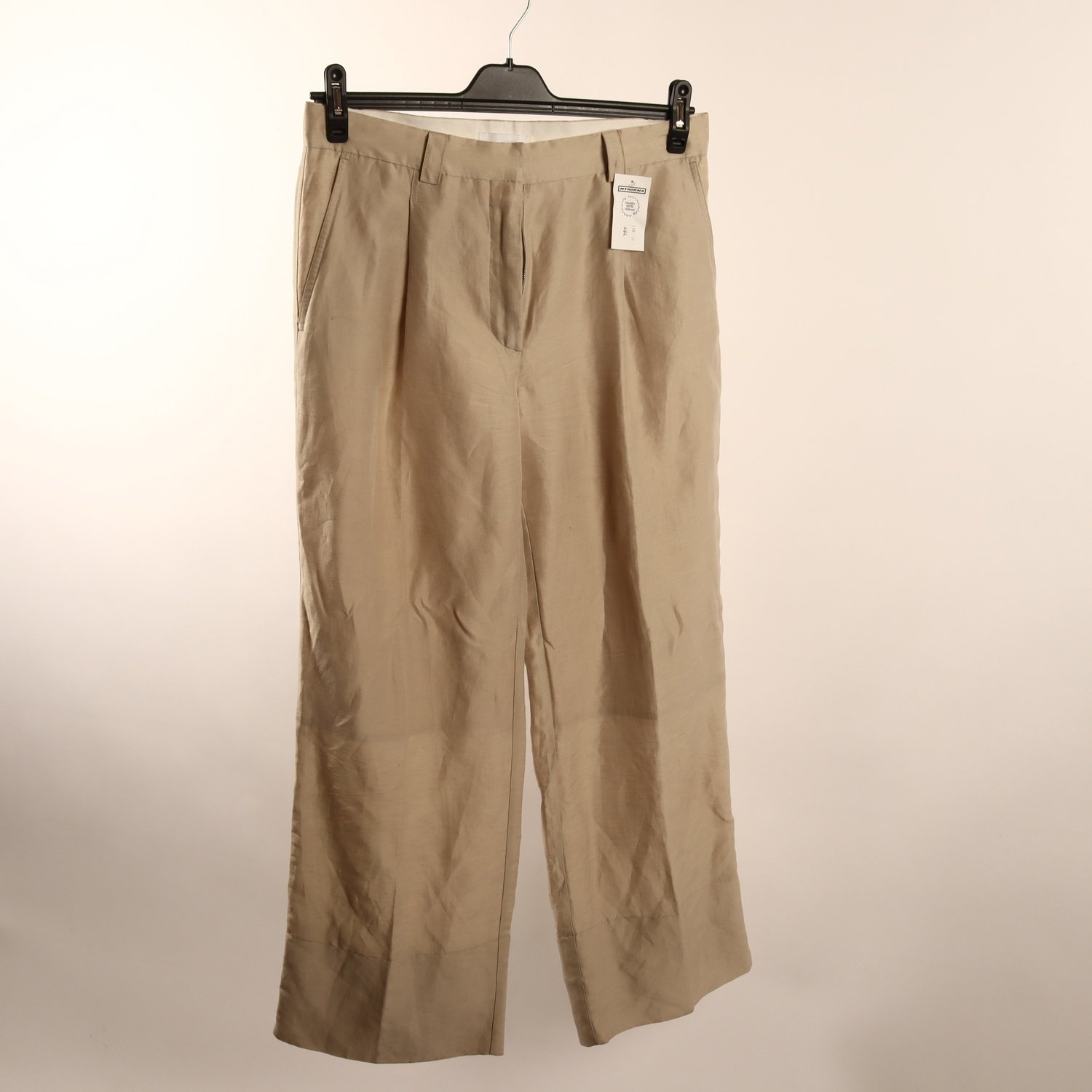 Byxor, Soulland, beige, linblandning, stl. 40