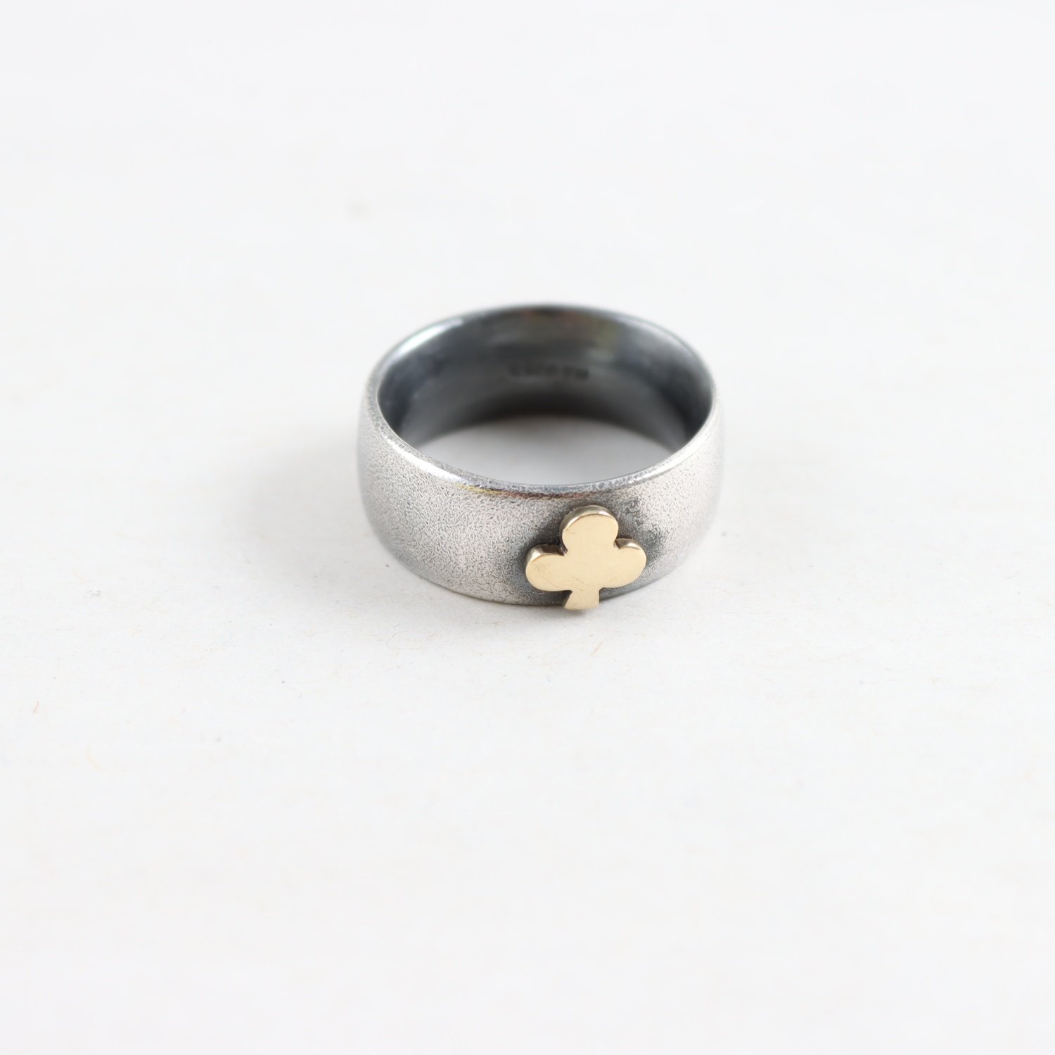 Ring, silver 925, förgylld detalj, Ruth Alexandersson, vikt: 11,1g