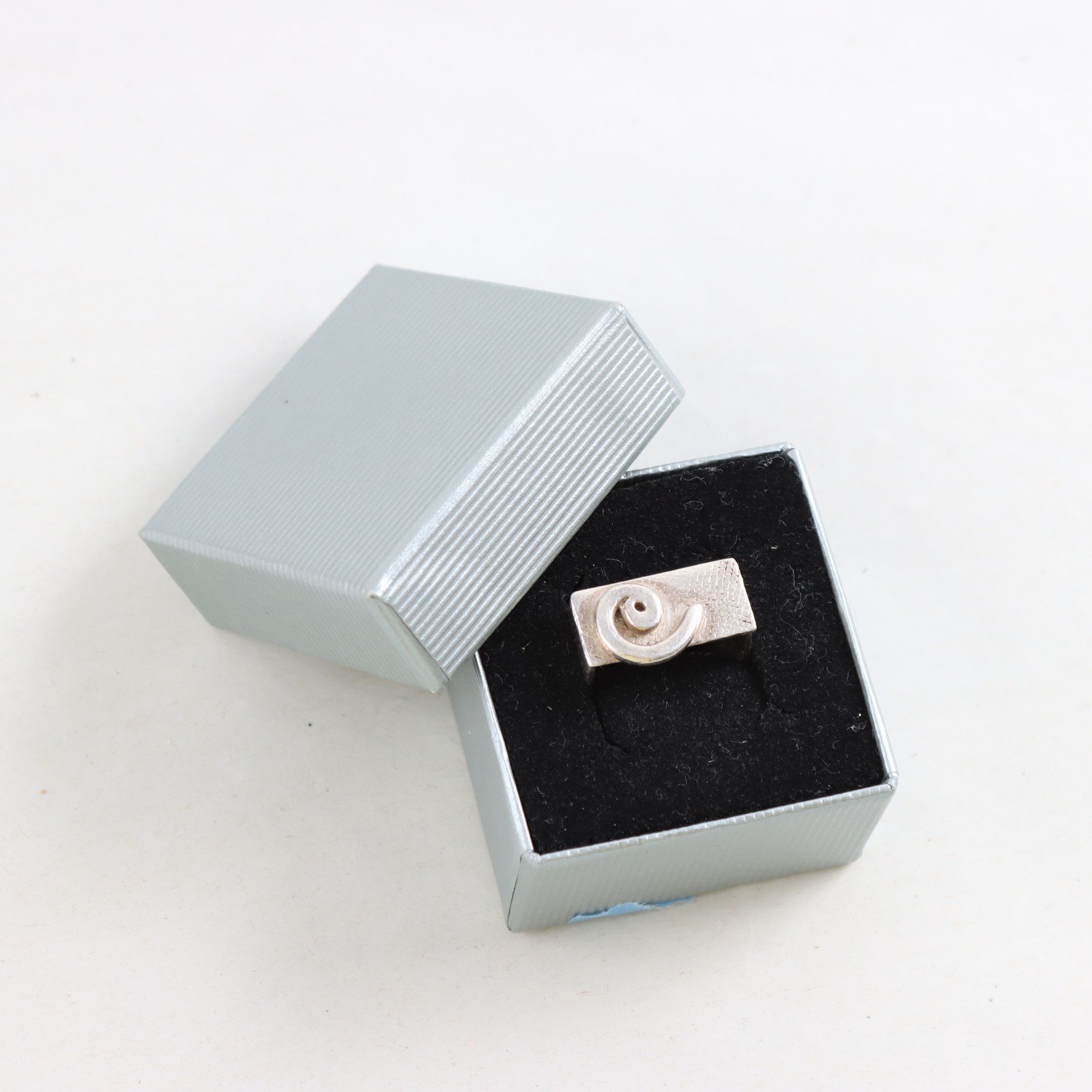 Ring, silver, spiral, vikt: 7,6g