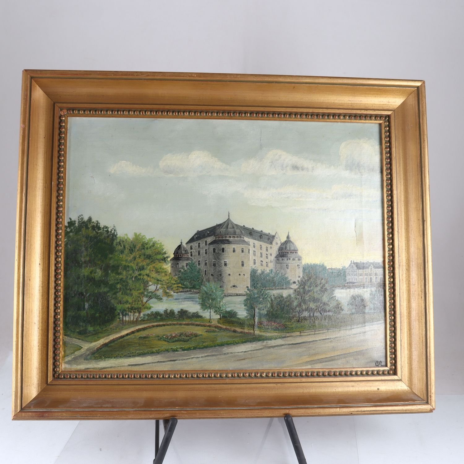 Olja på duk, Örebro slott, monogramsignerad C.A. Endast avhämtning.