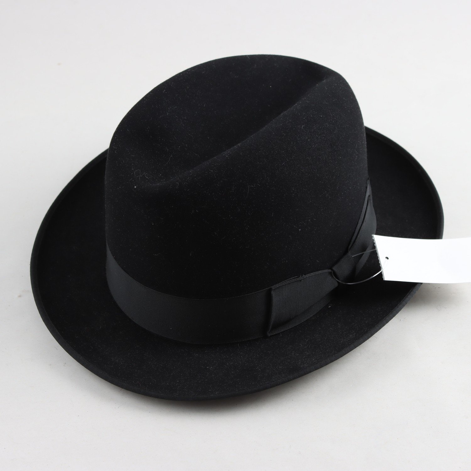 Hatt, Plommonstop, vintage, Domus, svart, stl.58