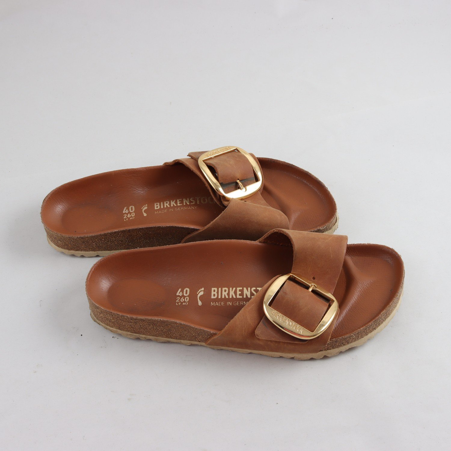 Sandaler, Birkenstock, brun, skinn, stl. 40