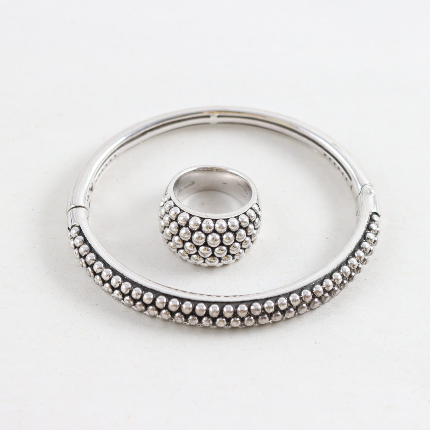 Armring, Silver, Med Matchande Ring, Ti Sento, vikt: 47,7g
