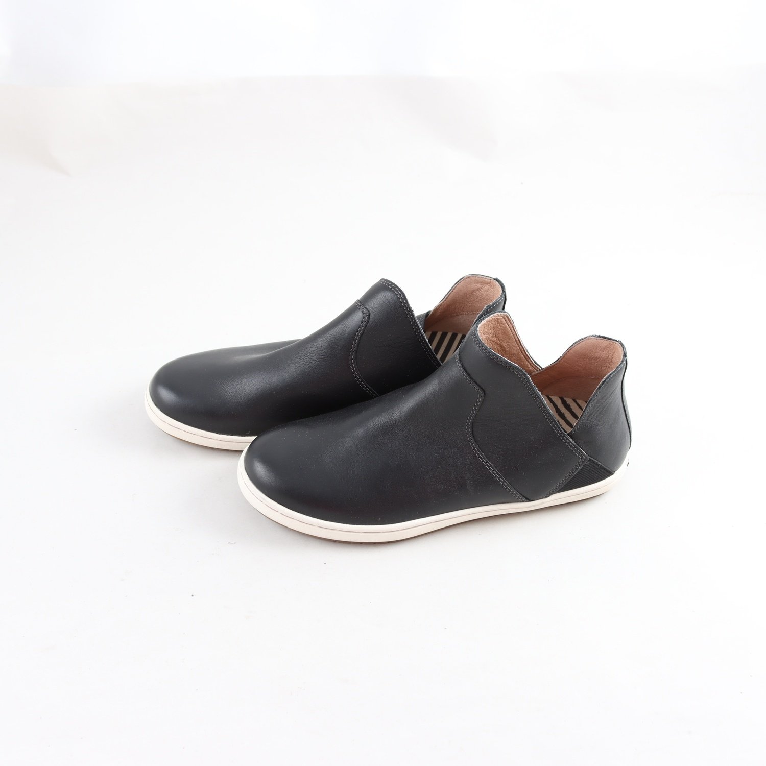 Sneakers, Täös, svart, skinn, stl. US 7