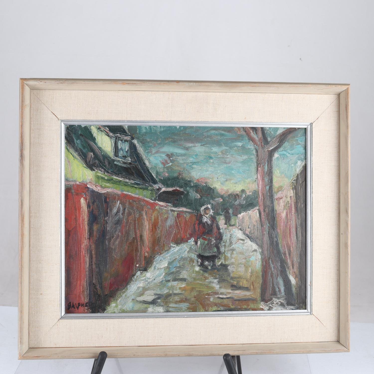 Olja på duk, B. Alfheim, signerad. Samfraktas ej.