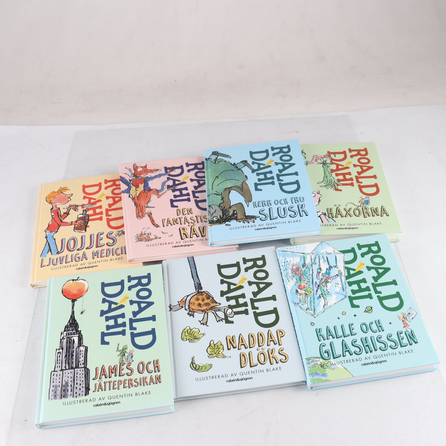 Roald Dahl, bokpaket med 7 volymer
