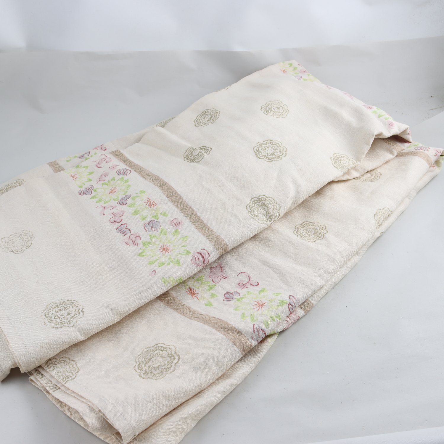 Gardinlängder, Printed in England, ”Quanjin” Disigners Guild Ltd, linne, beige