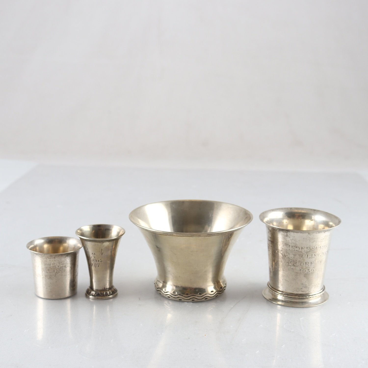 Pokaler/skrotsilver, kattfot, 4 st