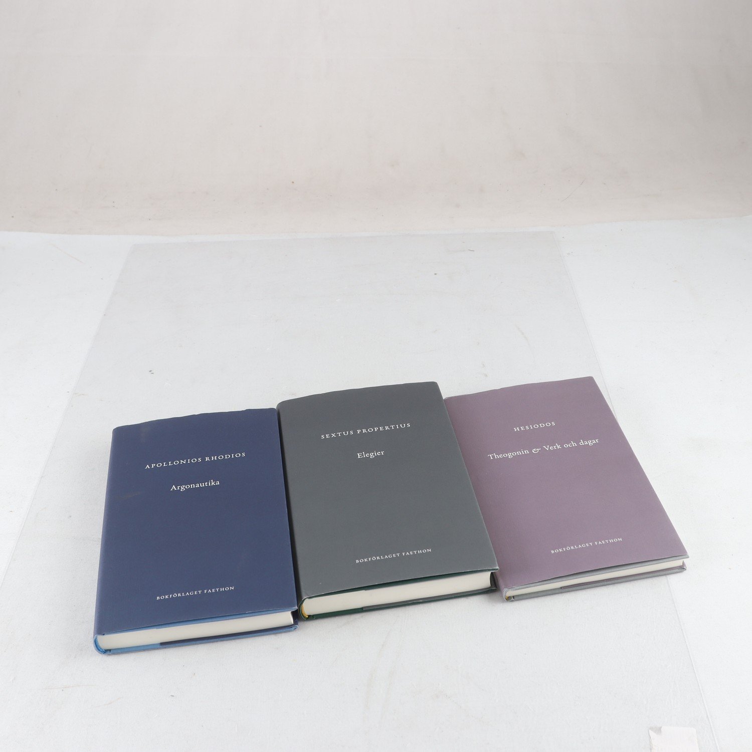 Antikens klassiker, 3 vol: Hesiodos, Propertius & Rhodios