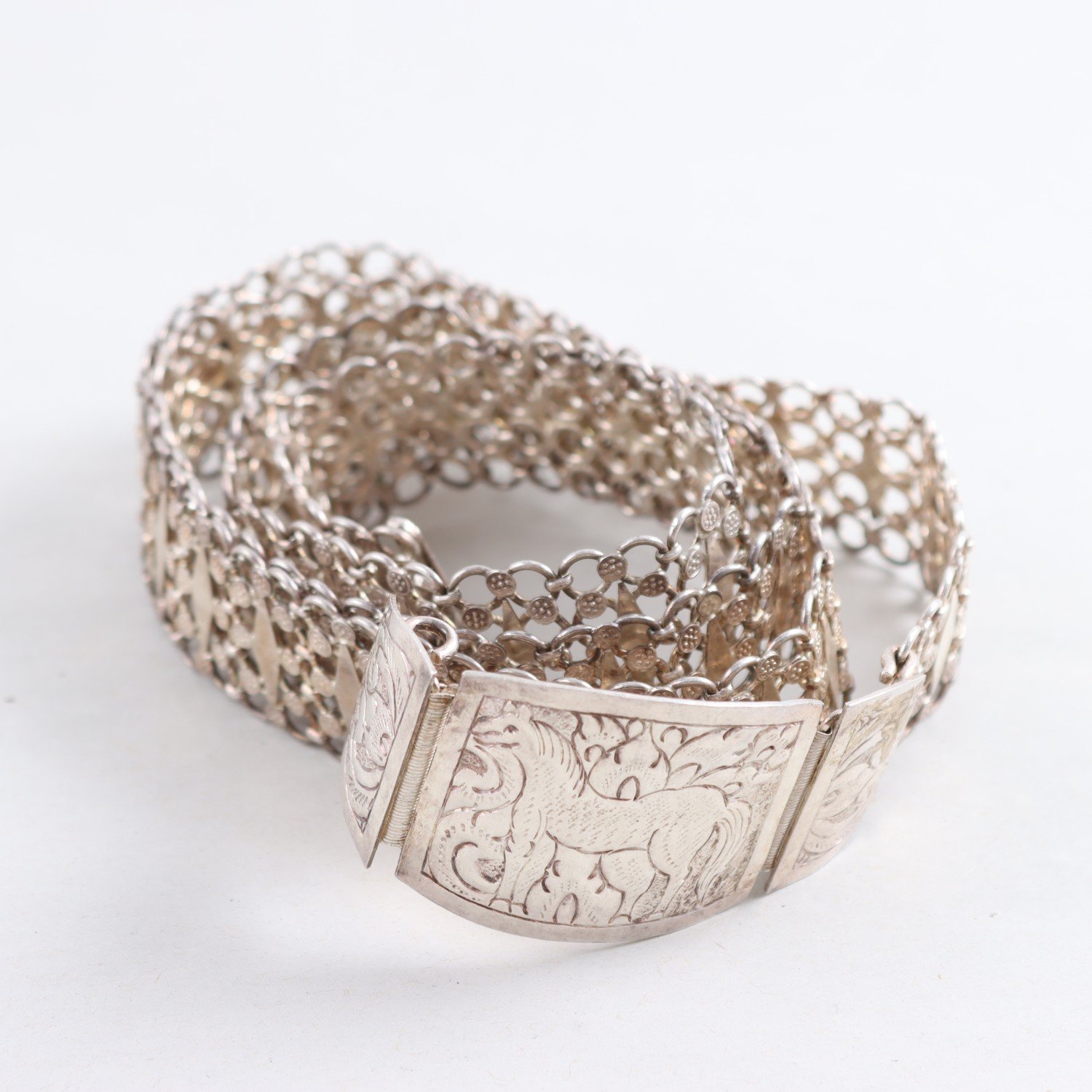 Bälte, silver, orientaliskt, 1900-tal, vikt: 148,1g