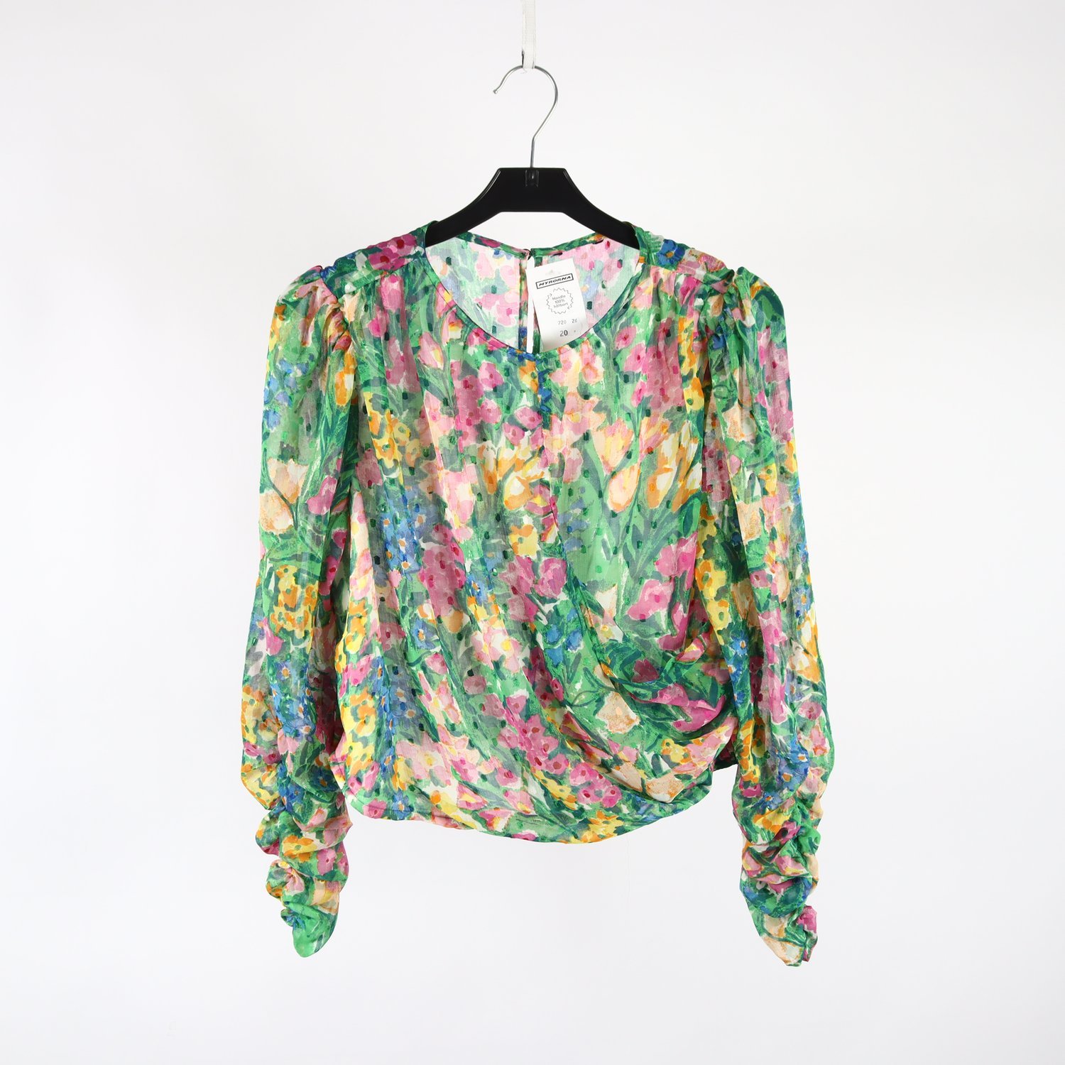 Blus, Okänt, mönstrad, stl ca. XS