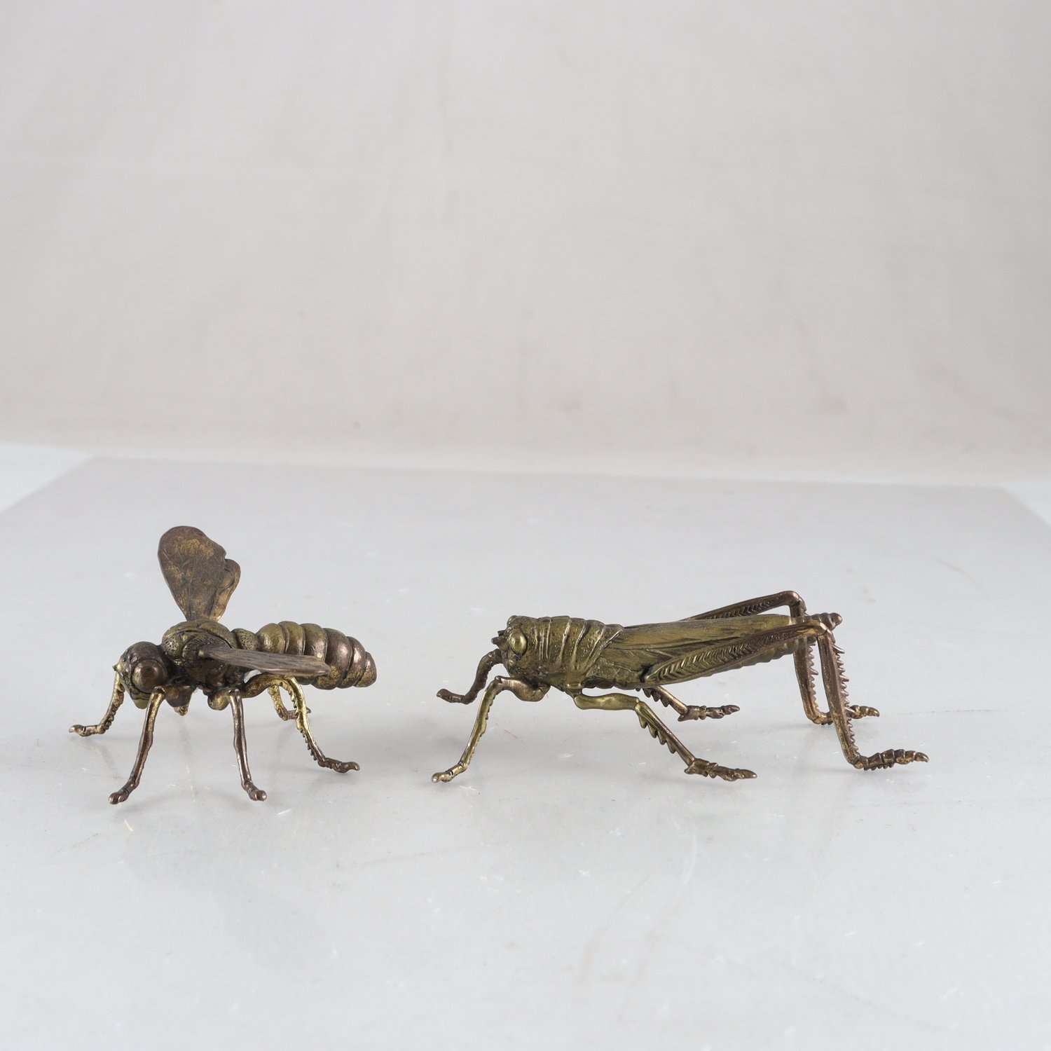 Insekter, mässing, 2 st