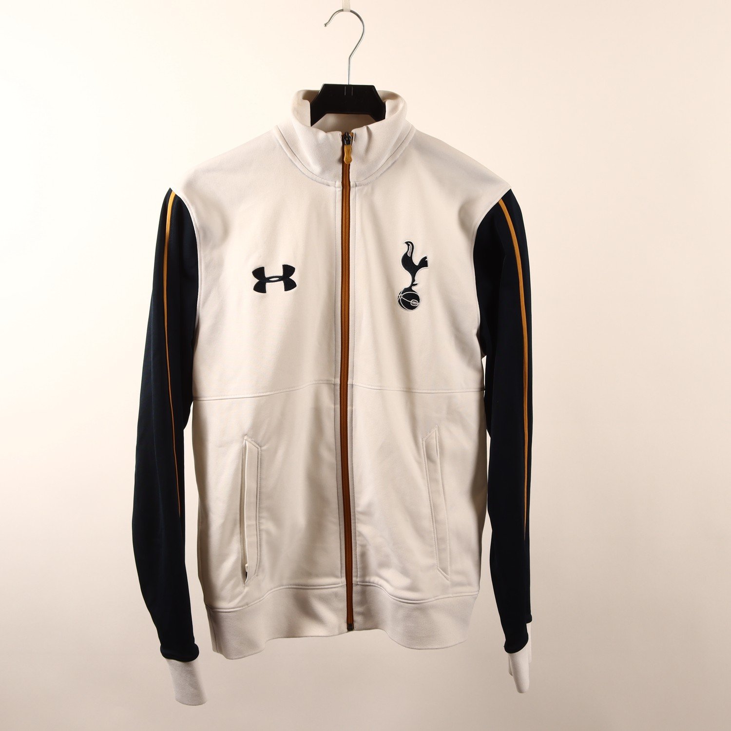 Träningsjacka, Under Armour, Tottenham, Spurs, fotboll, vit, blå, stl. M