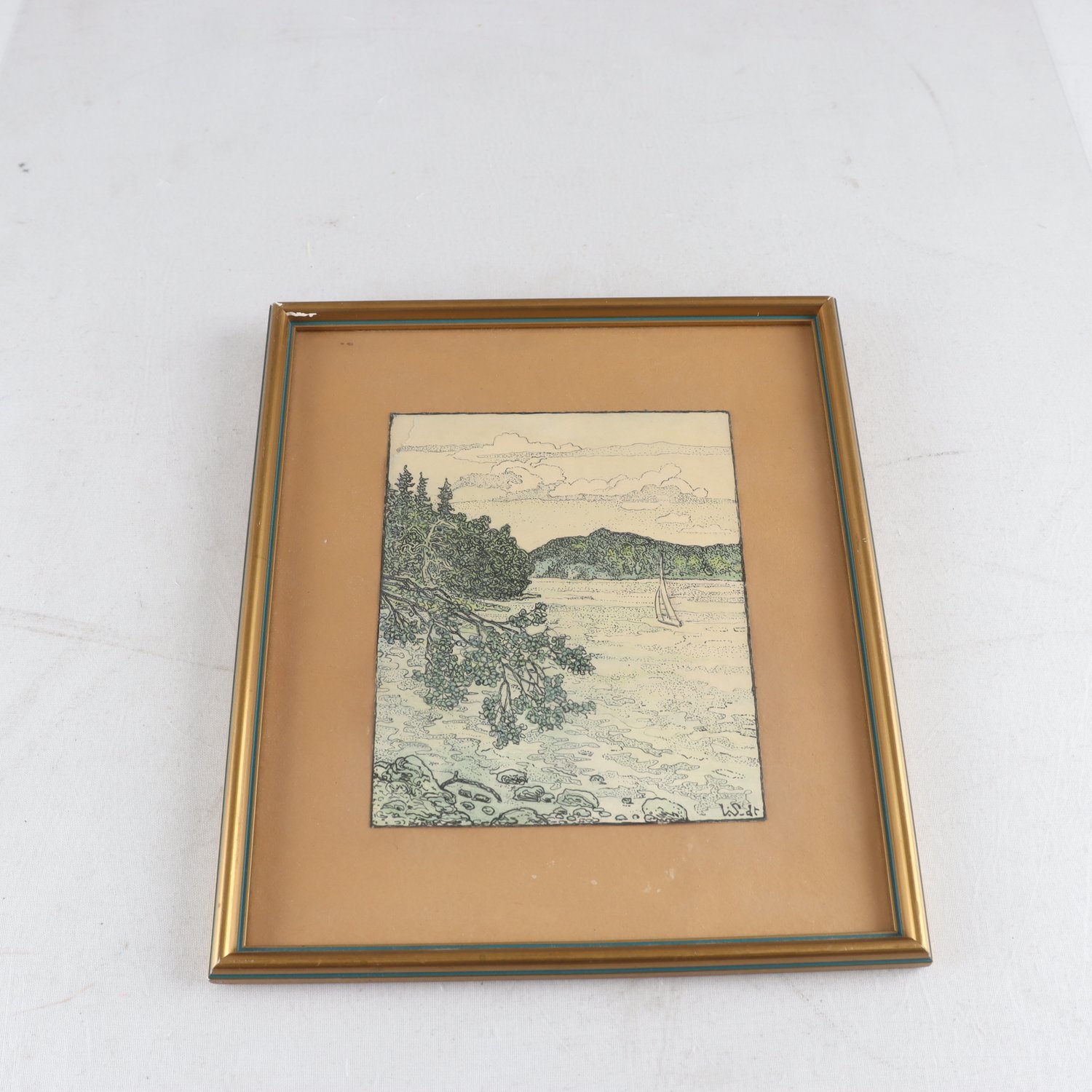 Träsnitt, Louise Stiernstedt, (1878-1940), signerad i trycket. Samfraktas ej.