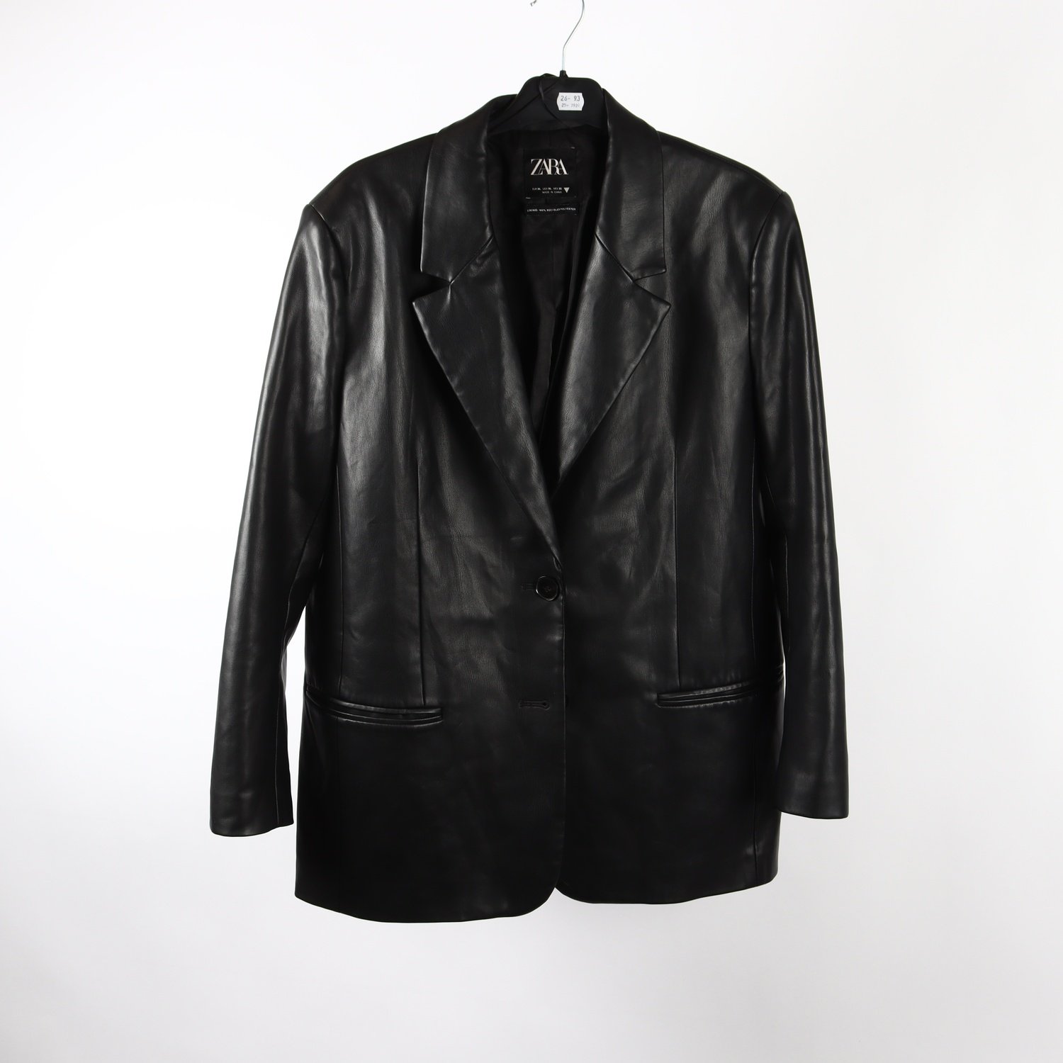 Kavaj i skinn imitation, Zara, stl. XL