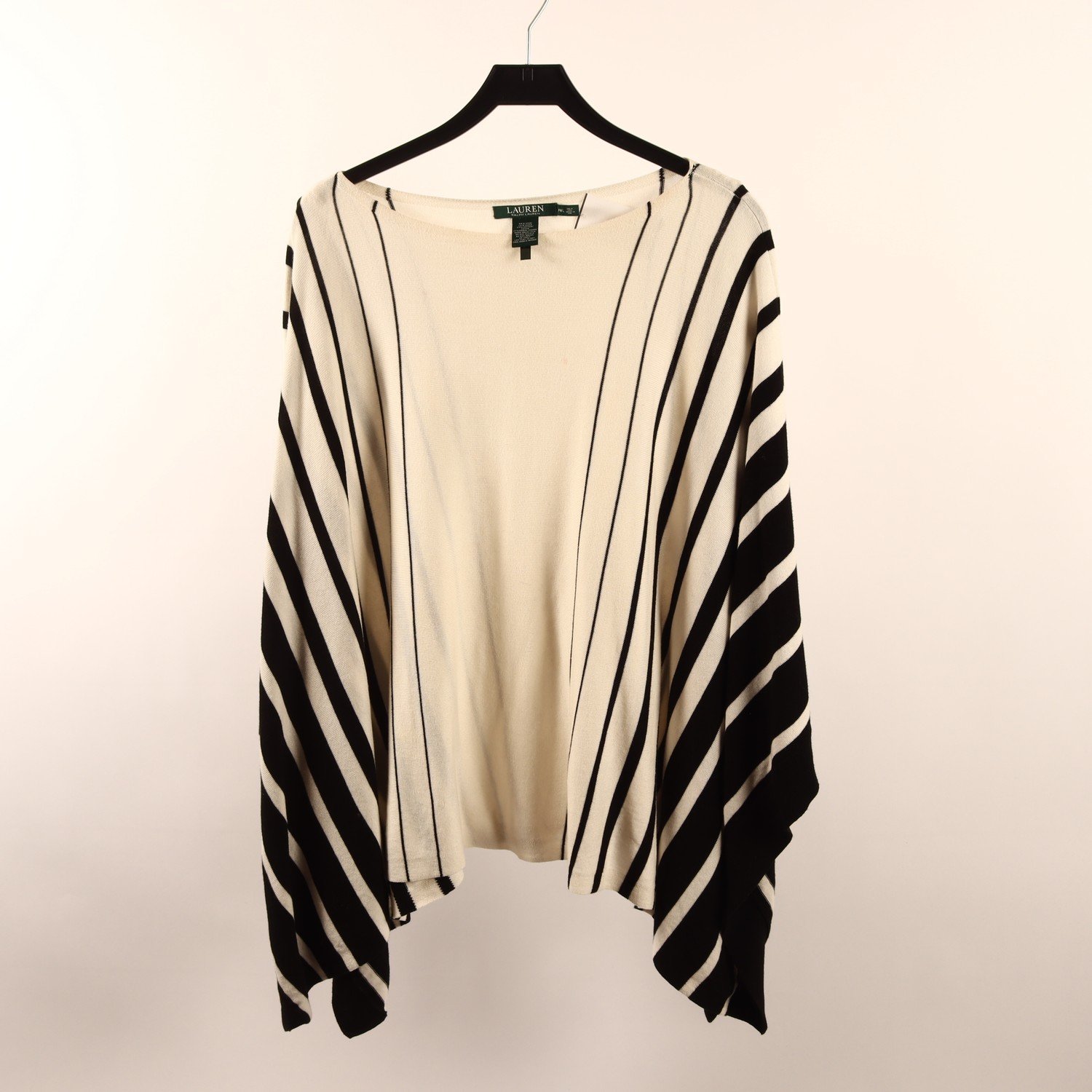 Poncho, Lauren Ralph Lauren, vit, svart, stl. L