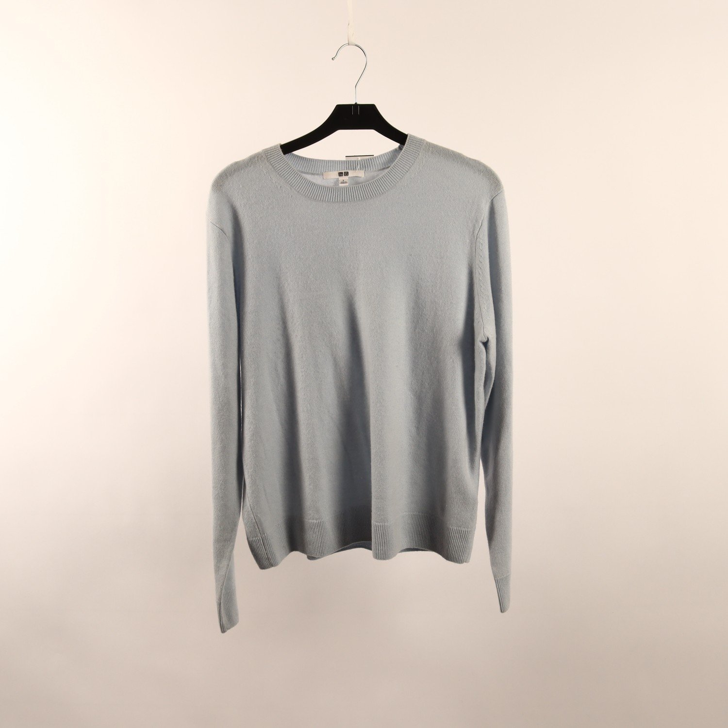 Tröja, Uniqlo, ljusblå, cashmere, stl. L