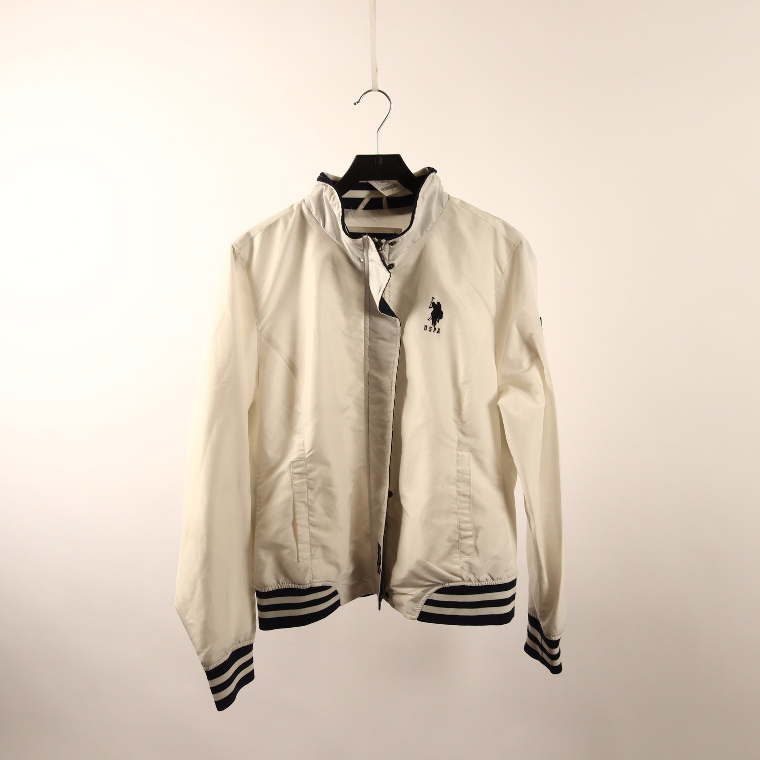 Jacka, Polo Assn, vit, blå, stl. XXL