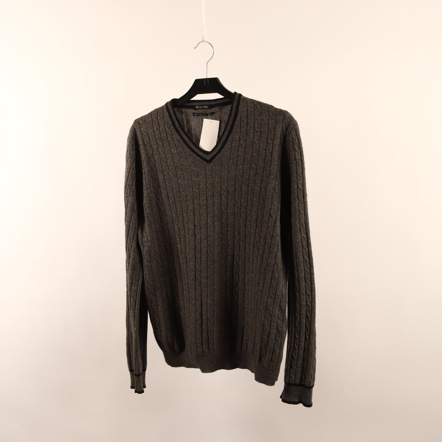 Tröja, Massimo Dutti, grå, ull, cashmere, silke, stl. L