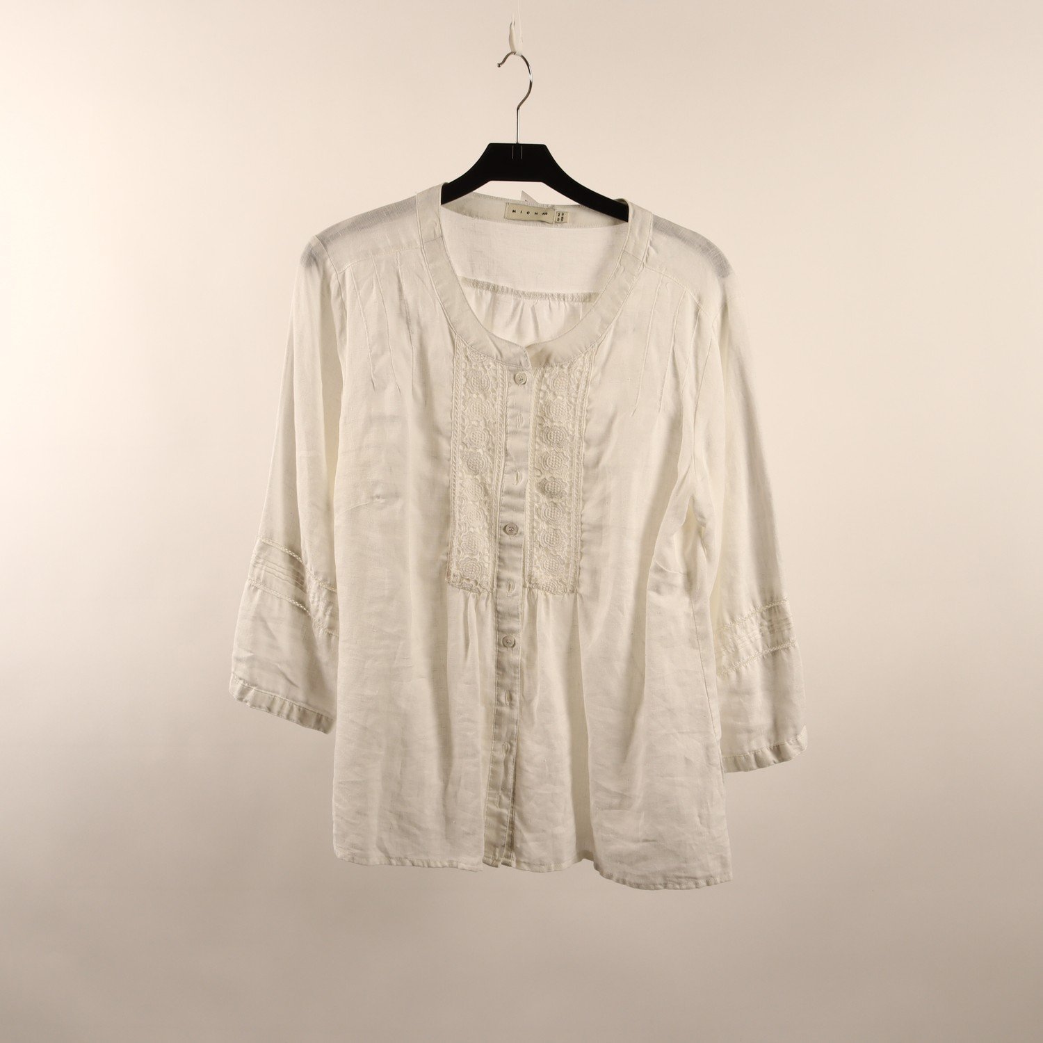 Blus, Micha, vit, lin, stl. 40