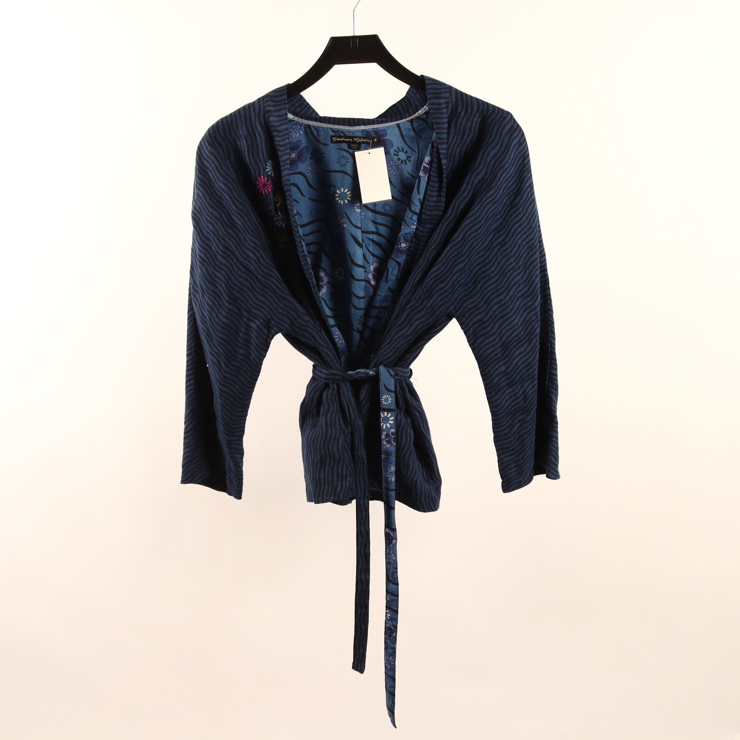 Blus, Gudrun Sjödén, mönstrad, blå, stl. S