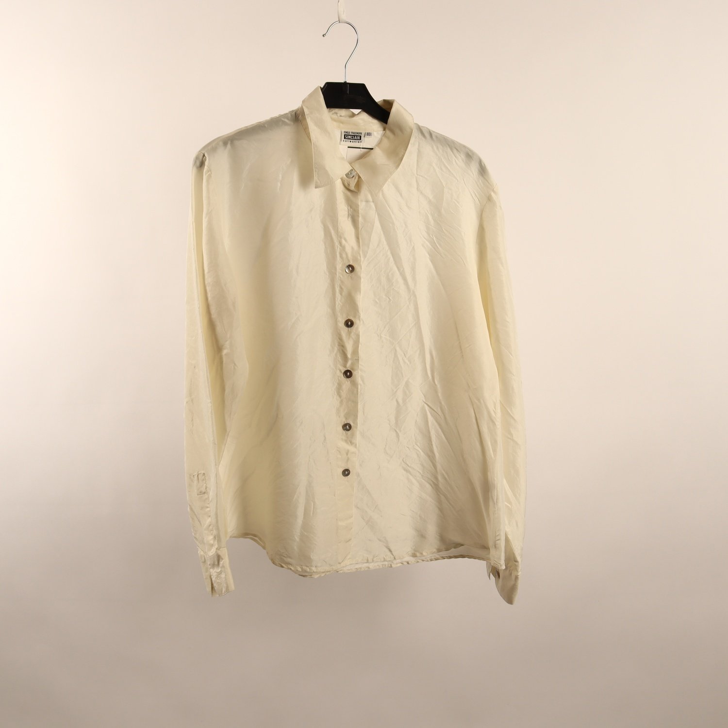 Blus, Sinclair, offwhite, silke, stl. 40