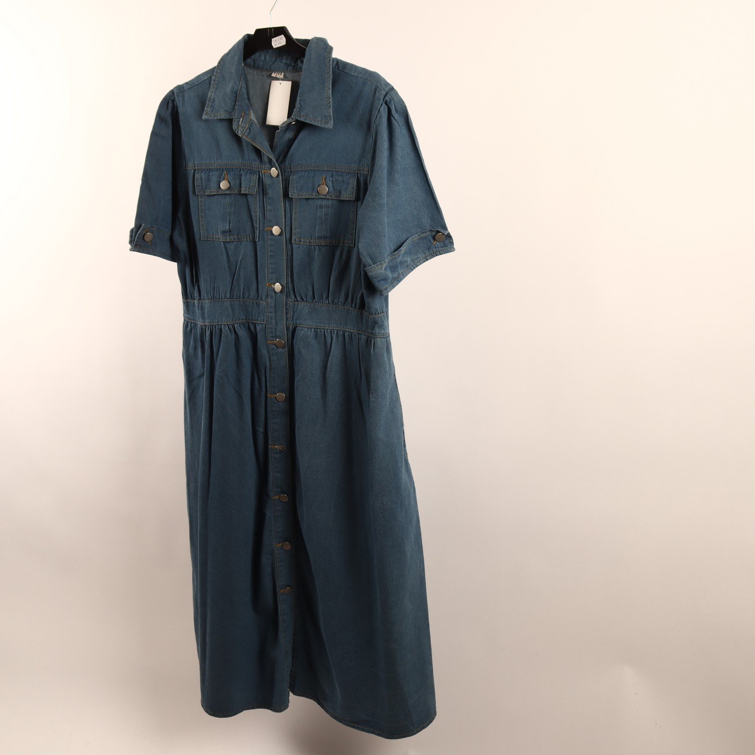 Klänning, Okänd, blå, jeans, stl. L