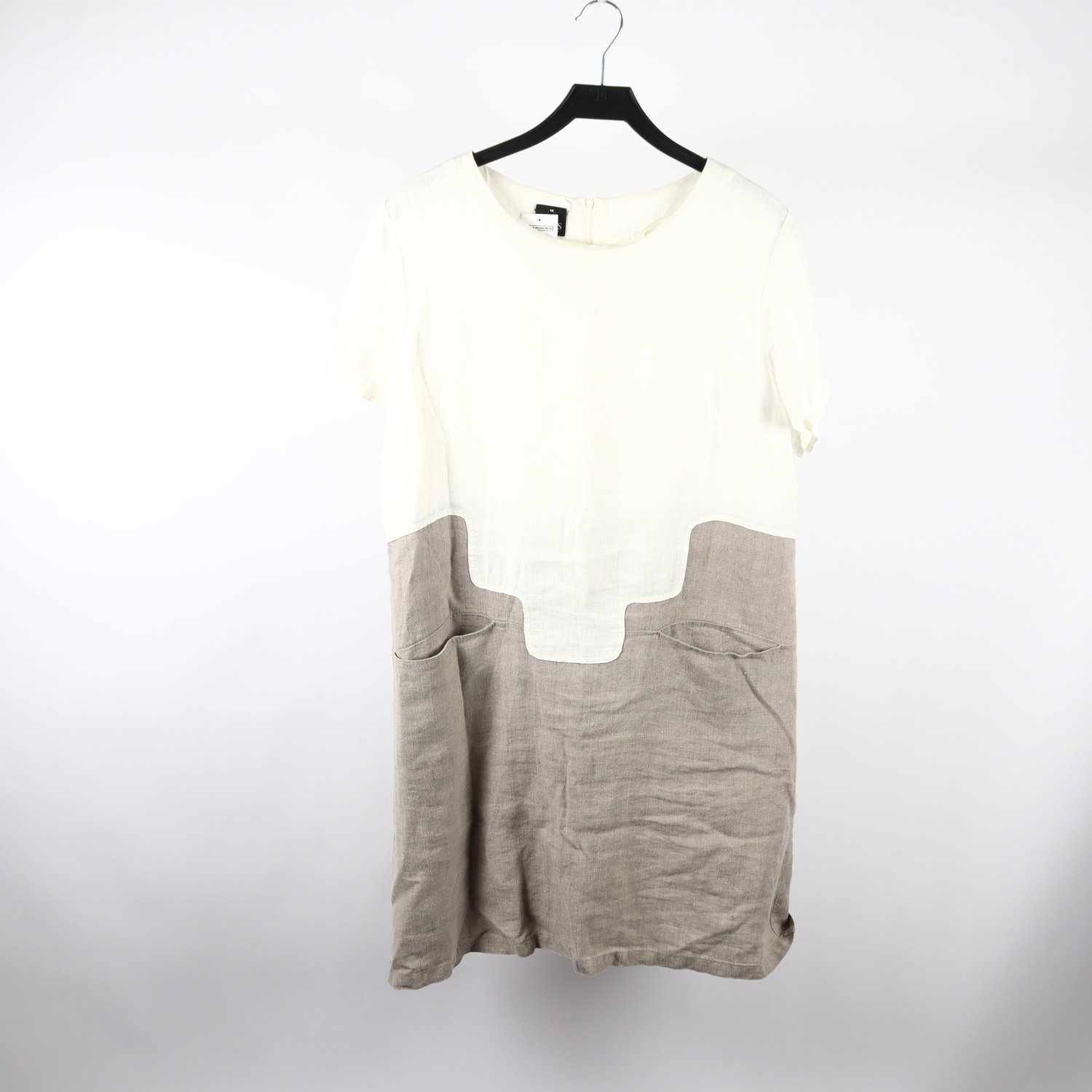 Klänning, K&US, vit, beige, stl. 46