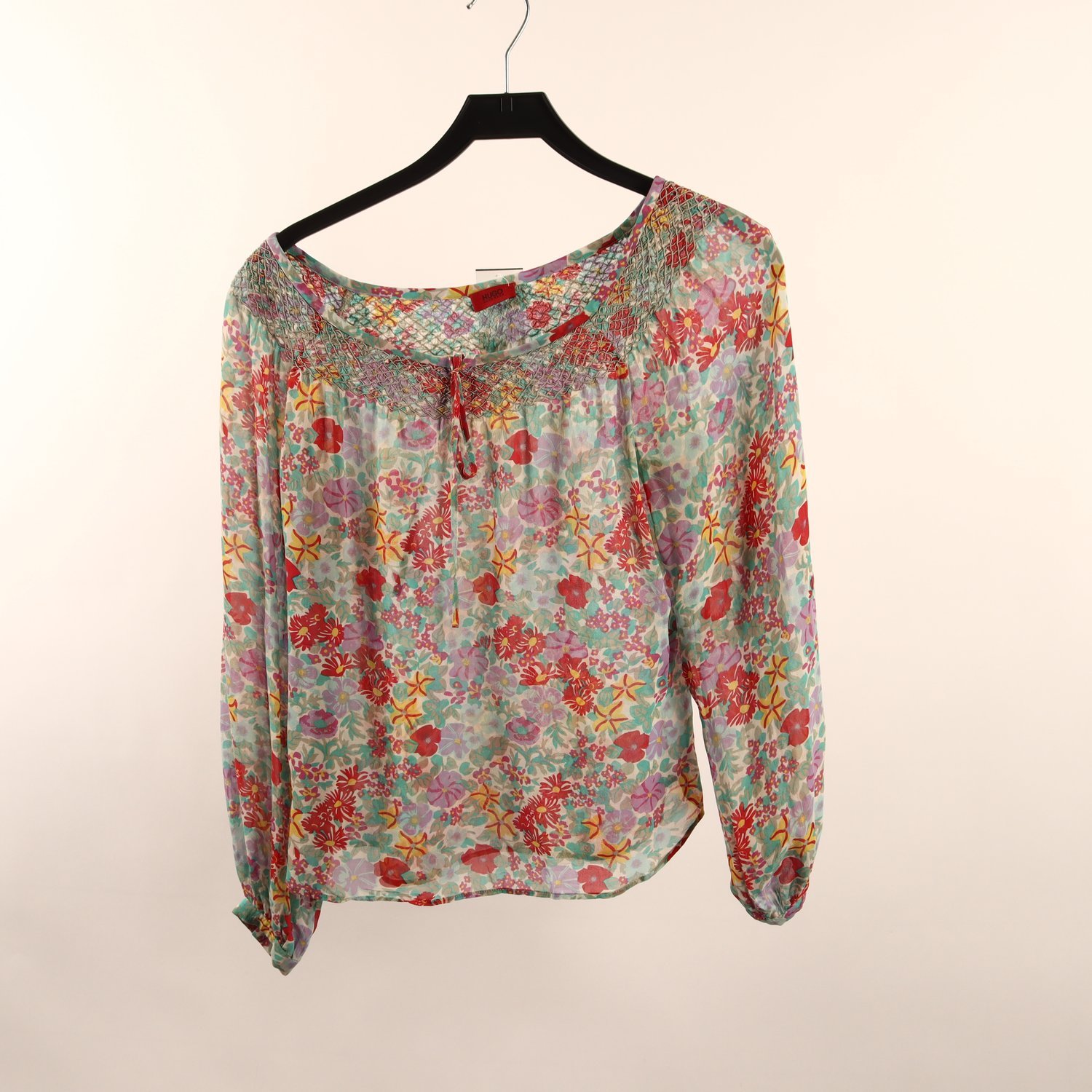 Blus, Hugo Boss, blommig, lila, 36