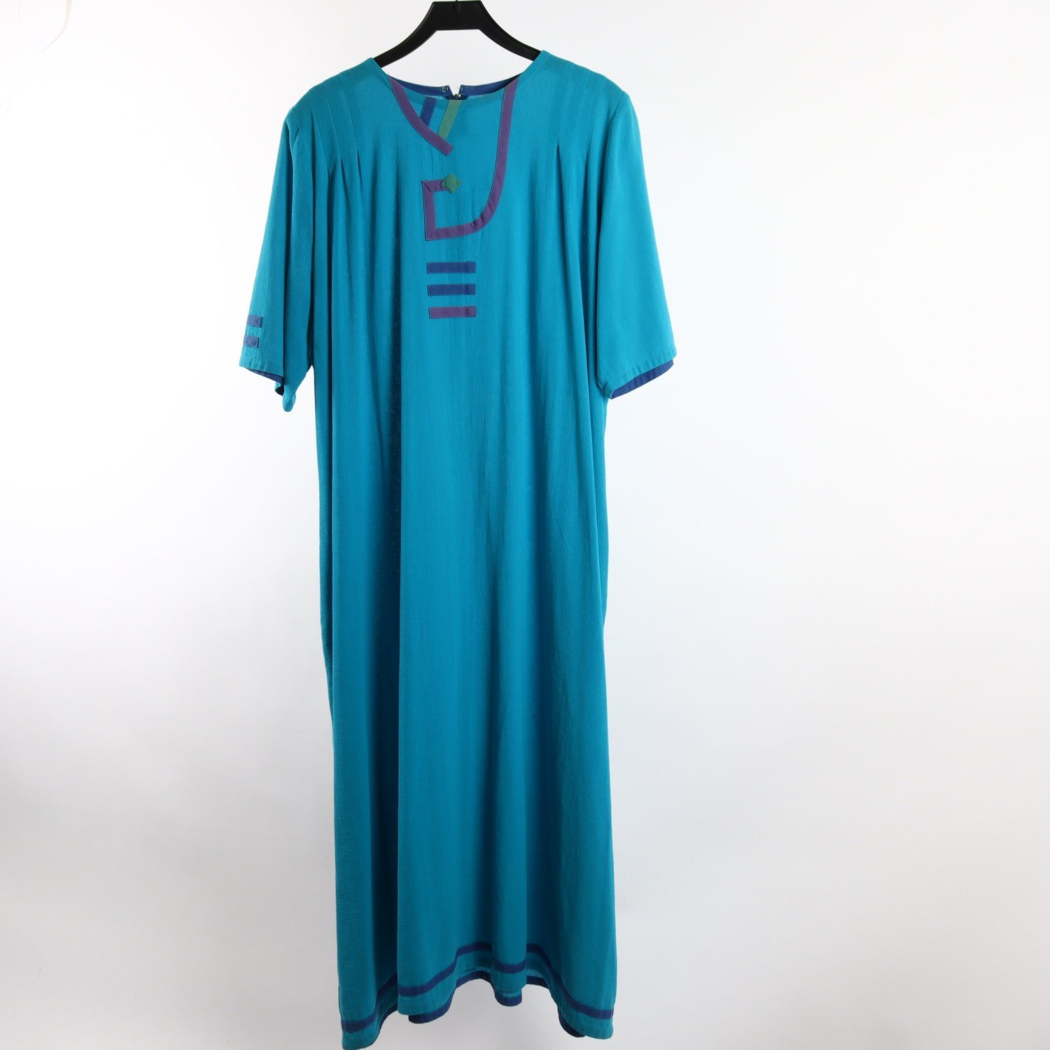 Klänning, Annikki Karvinen, Finland, blå, stl. ca. XL/XXXL