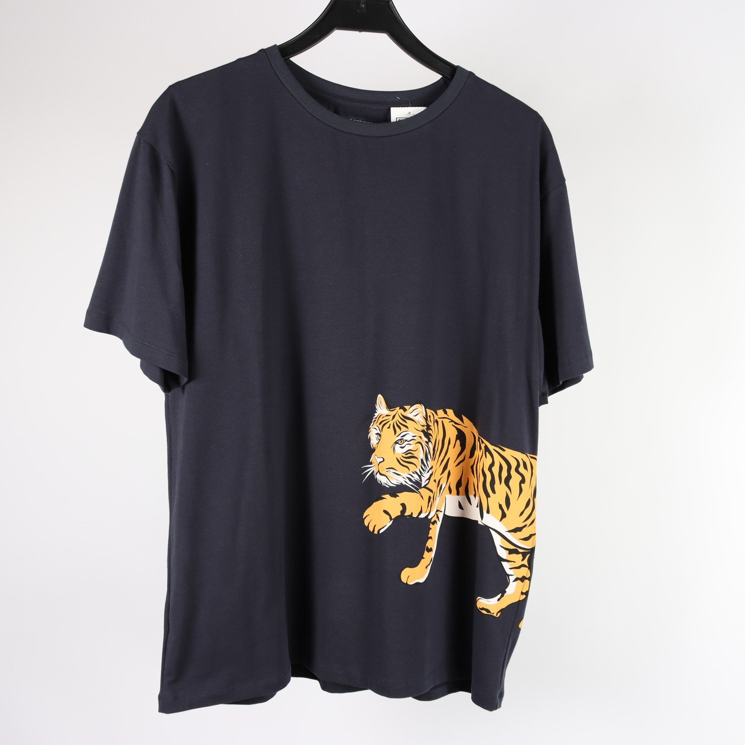 T-shirt, The Striped Cat, blå, stl. XL