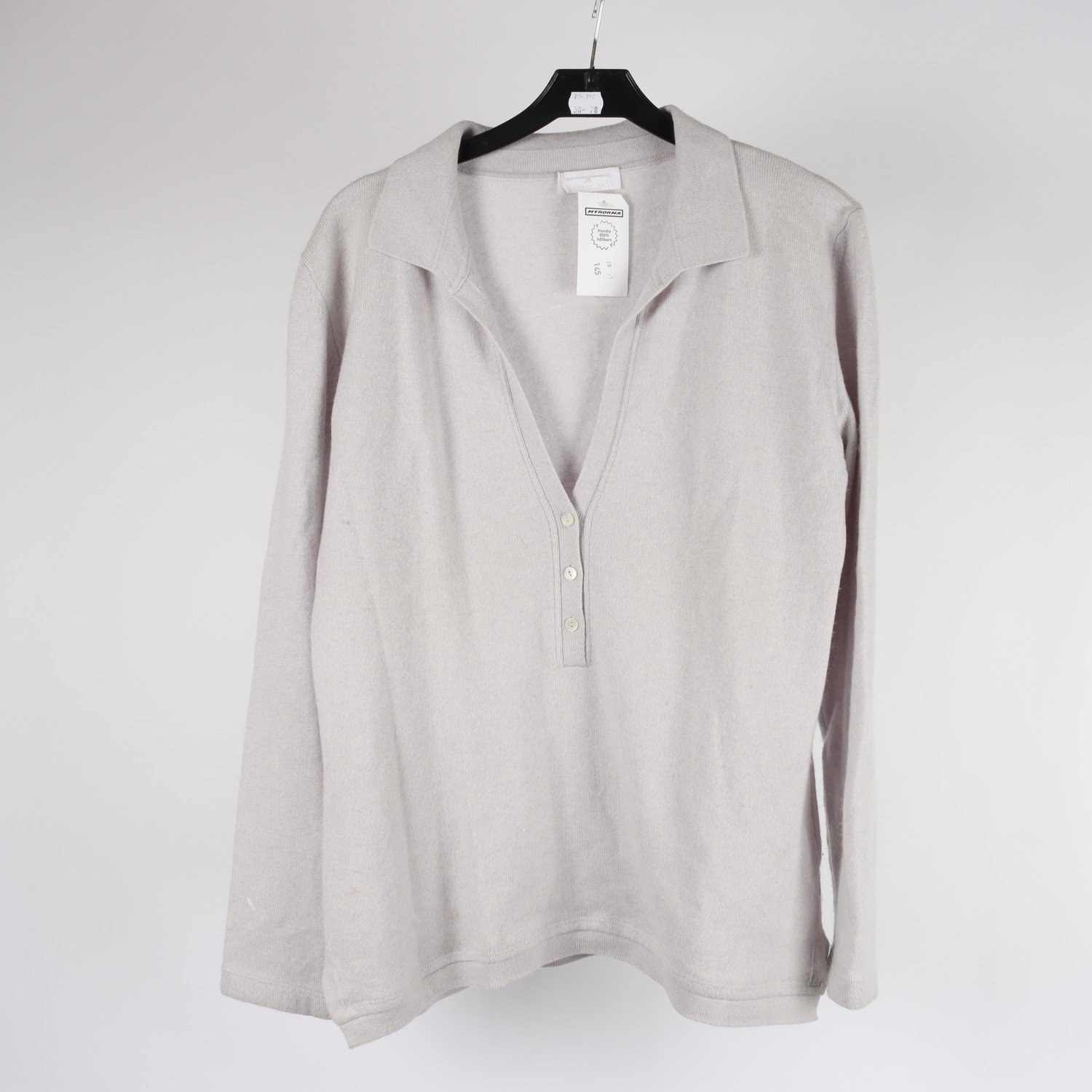 Tröja, Okänd, ljusblå, cashmere, stl. L