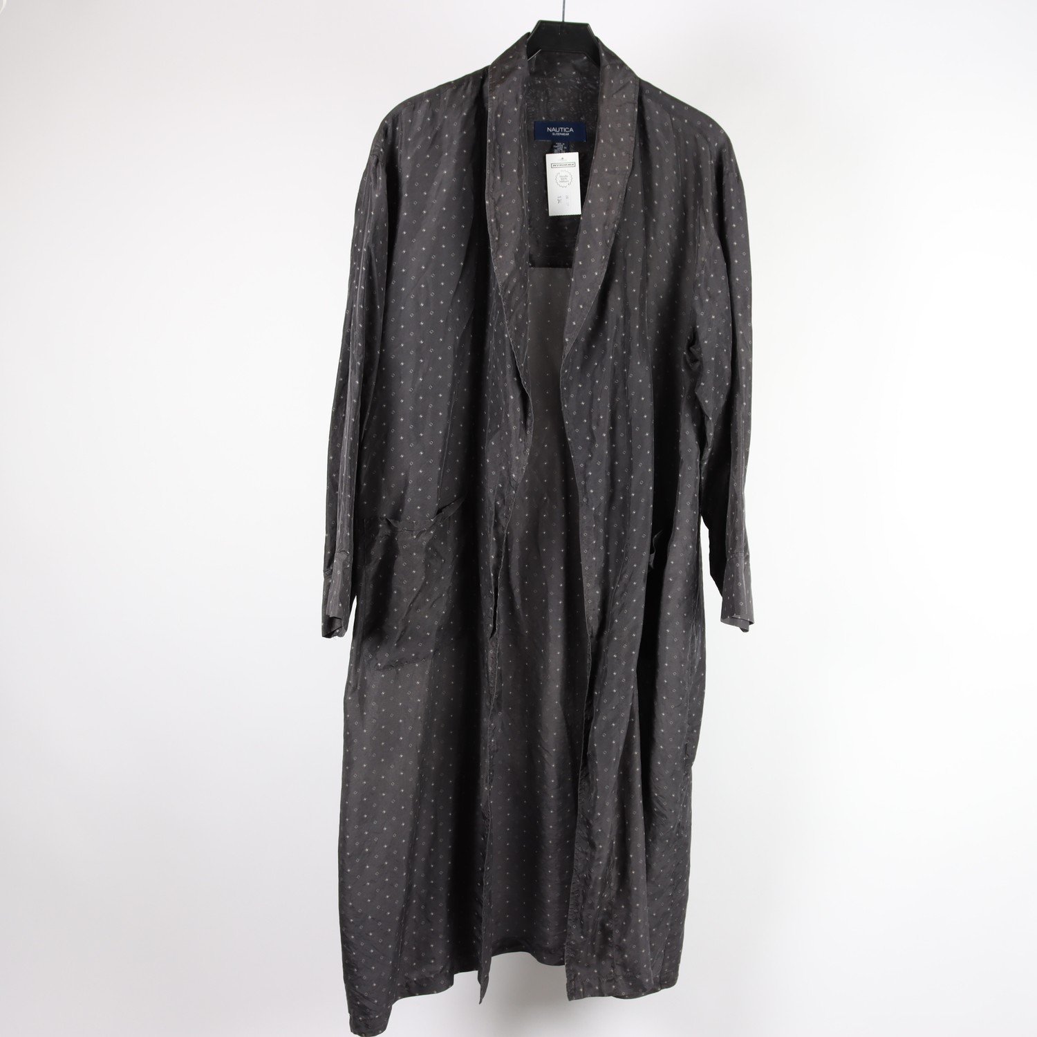 Morgonrock, Nautica Sleepwear, grå, silke, stl. L/XL