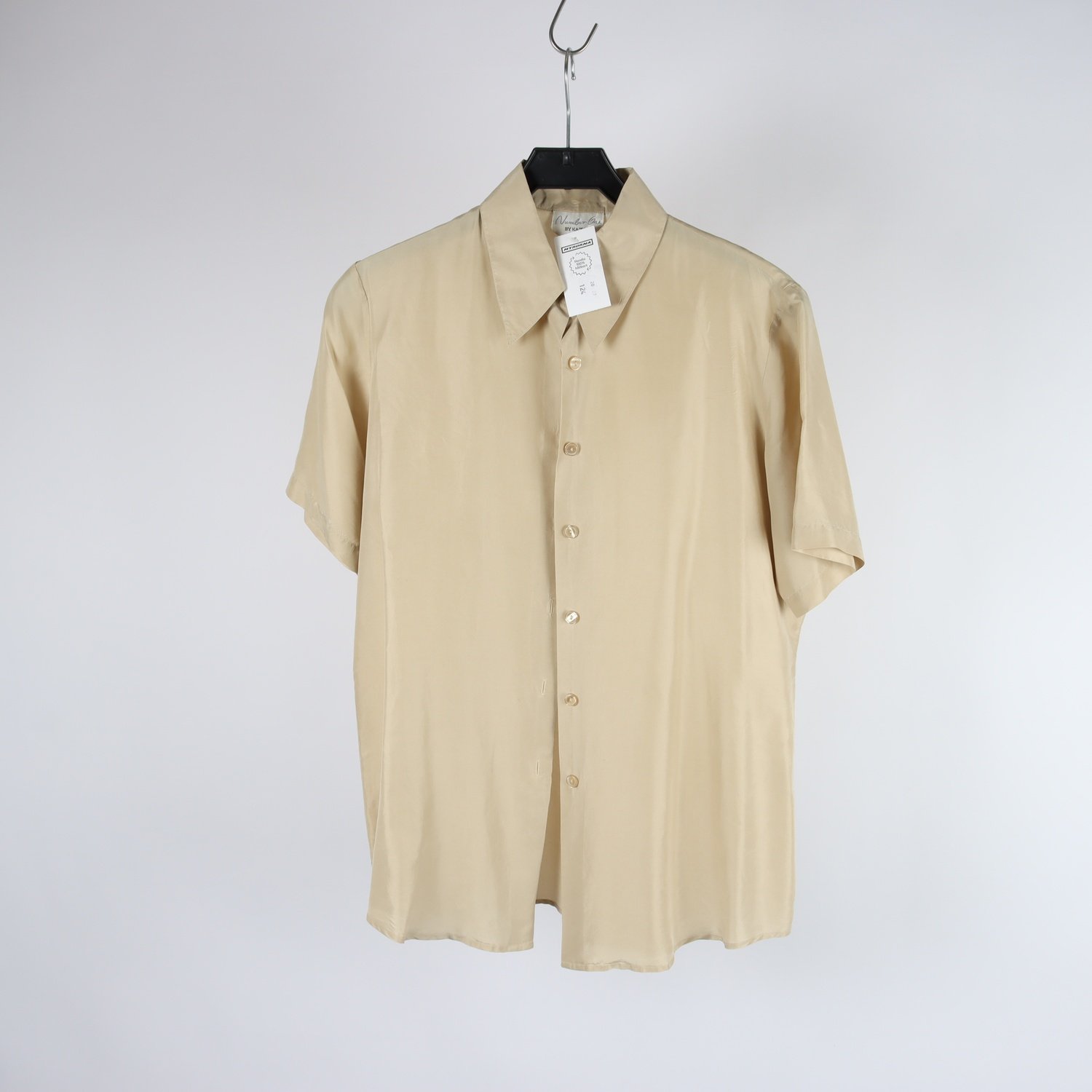 Blus, KappAhl, beige, silke, stl. 38