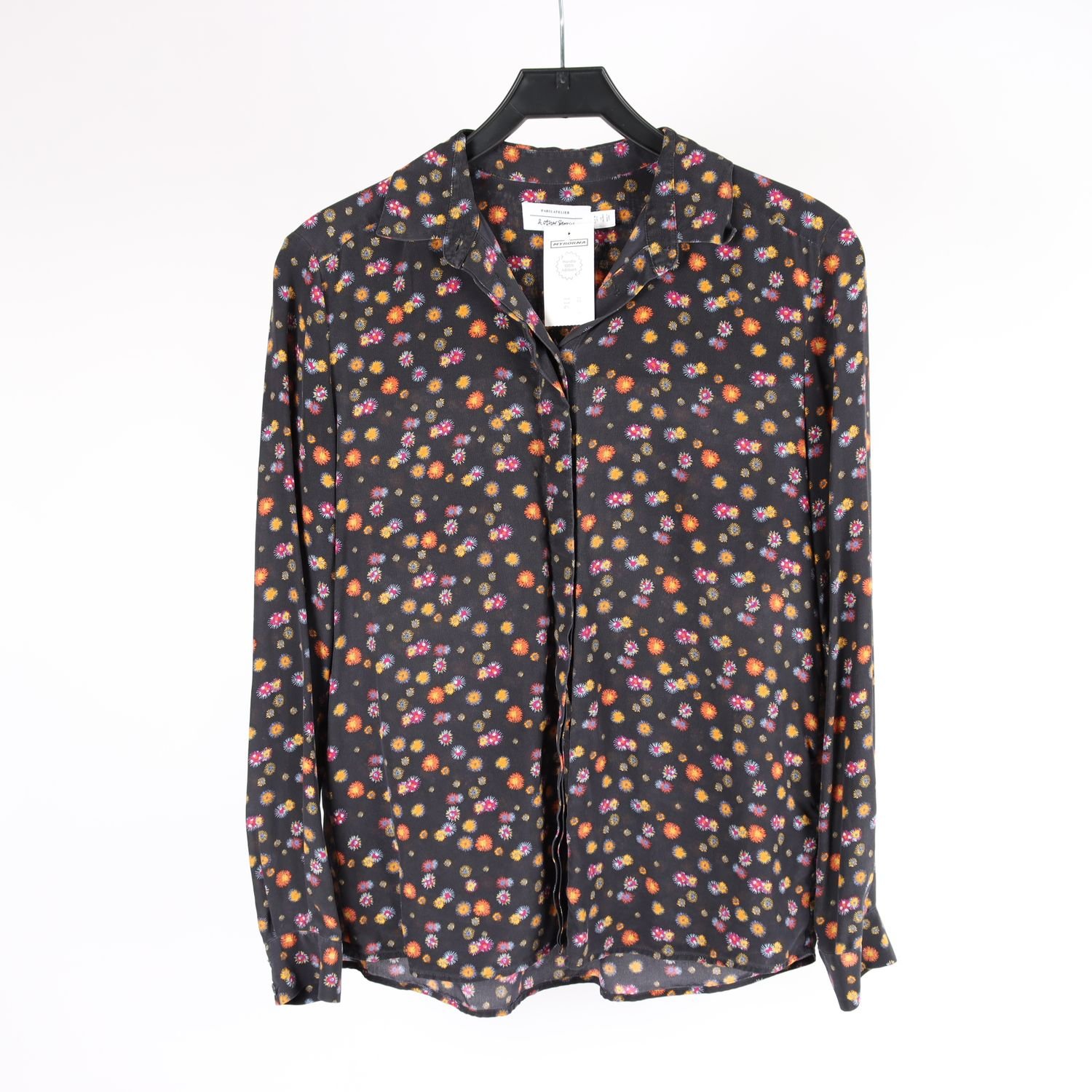 Blus, & Other Stories, mönstrad, svart, stl. 36