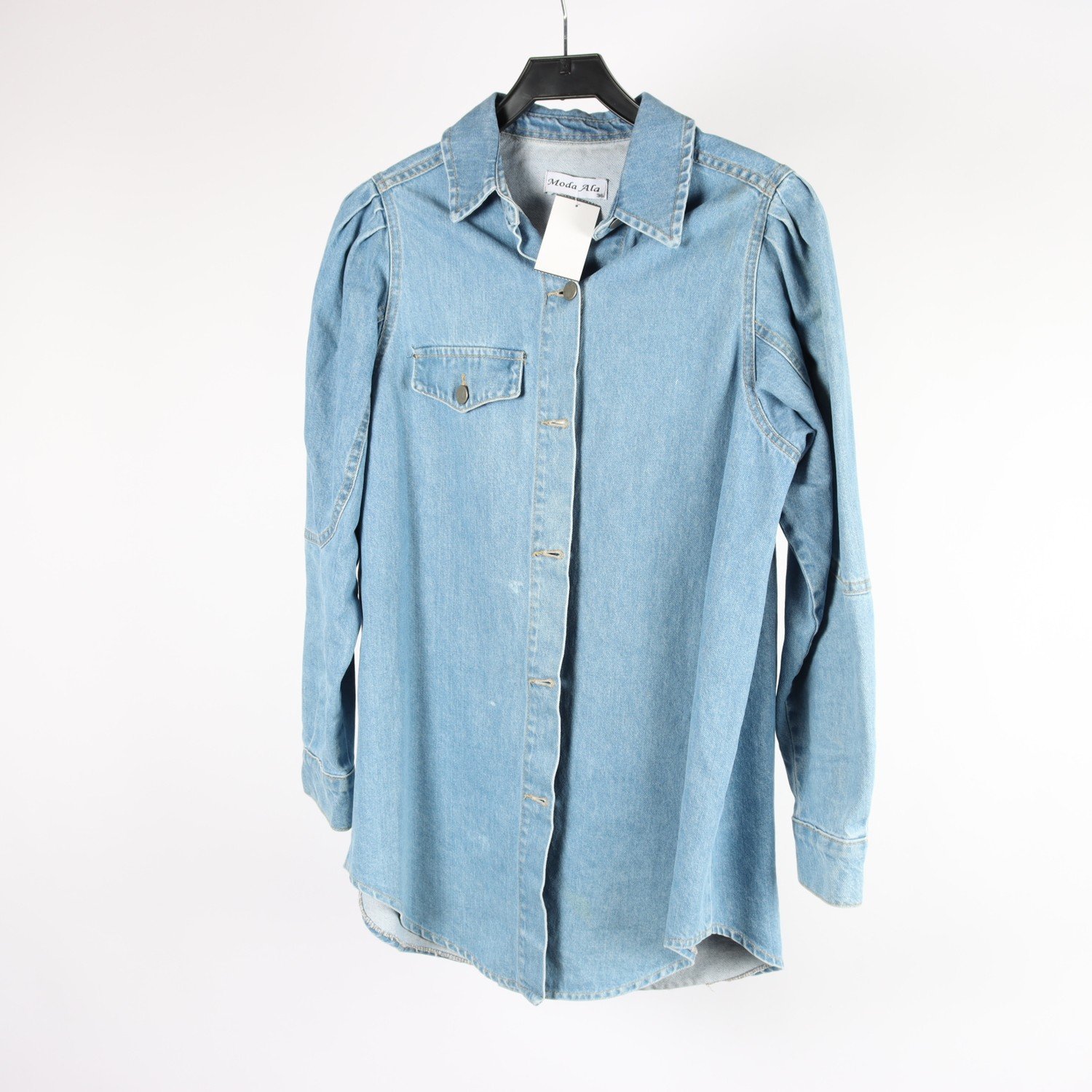 Jeansskjorta, Moda Ala, blå, stl. 36