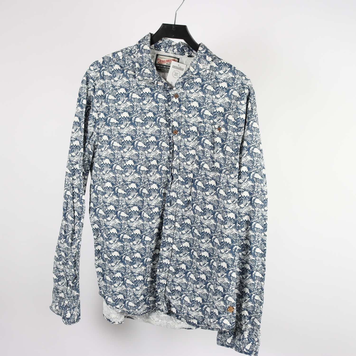 Skjorta, Petrol Industries, vit, blå, stl. 2XL