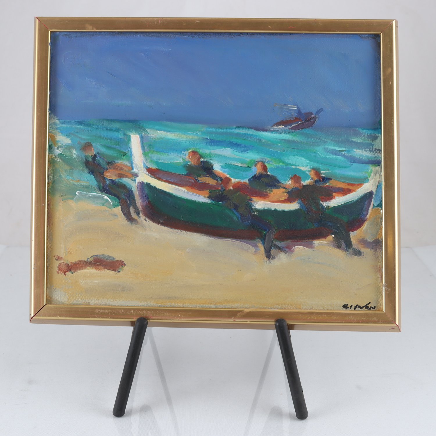 Olja på pannå, Eric Elfwén, (1921-2008), signerad. Samfraktas ej.
