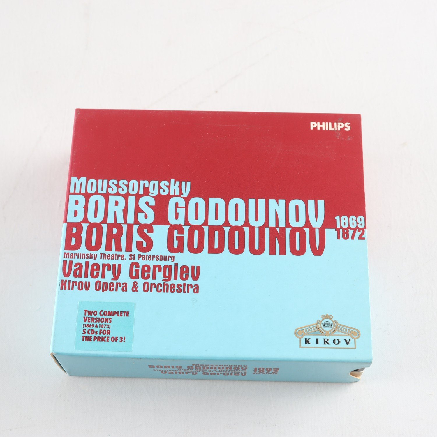 CD Moussorgsky, Valery Gergiev, Boris Godounov 1869 / Boris Godounov 1872