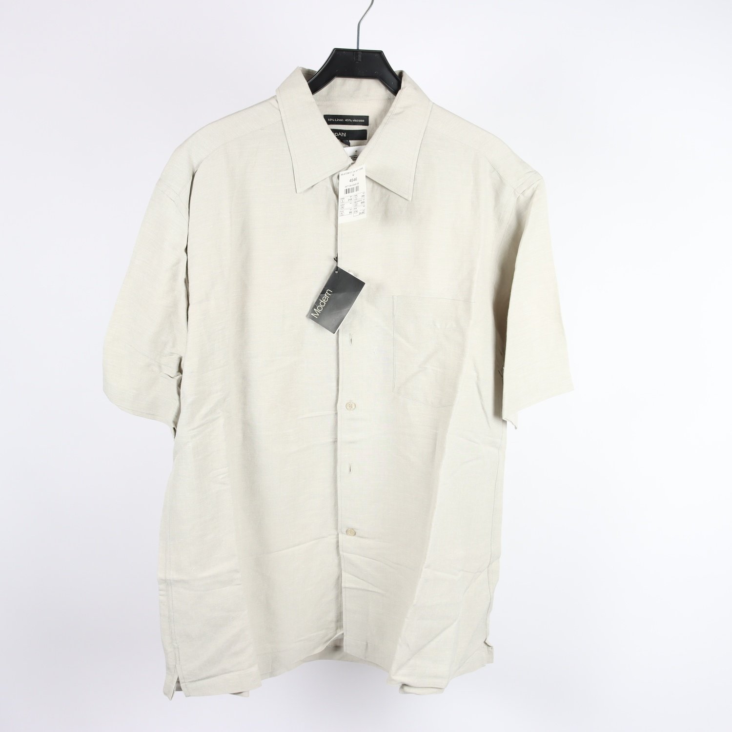 Skjorta, KappAhl, beige, linblandning, stl. 45/46