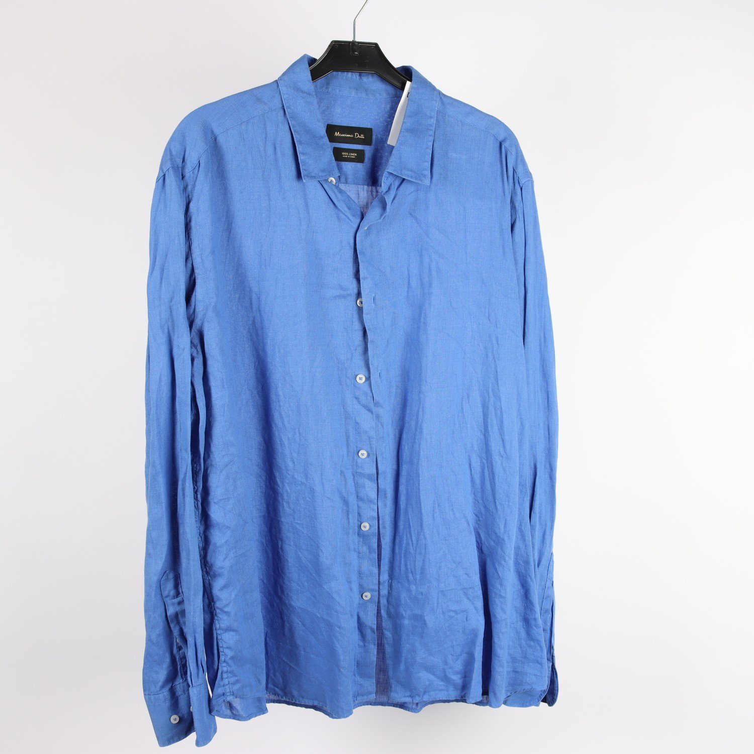 Skjorta, Massimo Dutti, blå, lin, stl. XXL