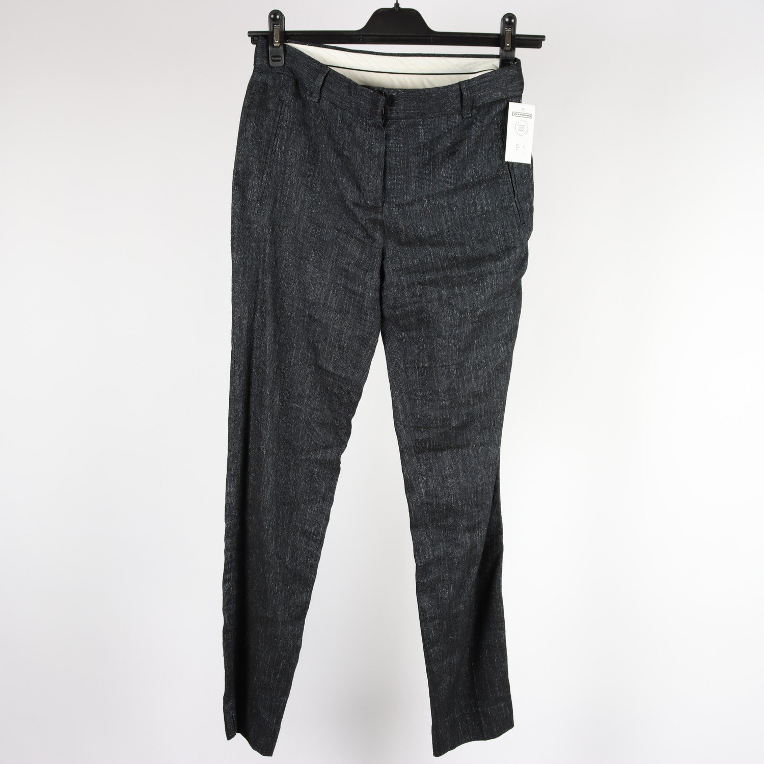 Byxor, Massimo Dutti, grå, svart, linblandning, stl. 36