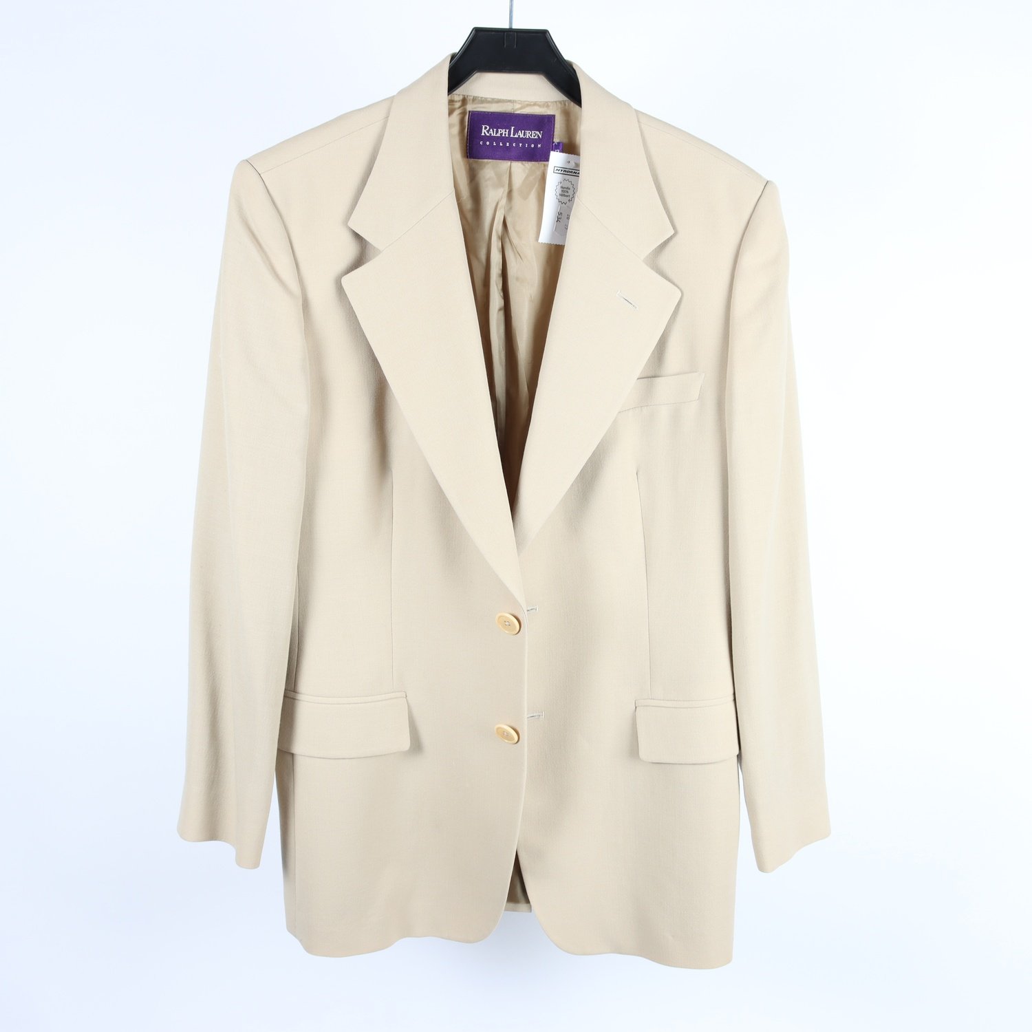 Kavaj, Ralph Lauren, beige, ull, stl. 12