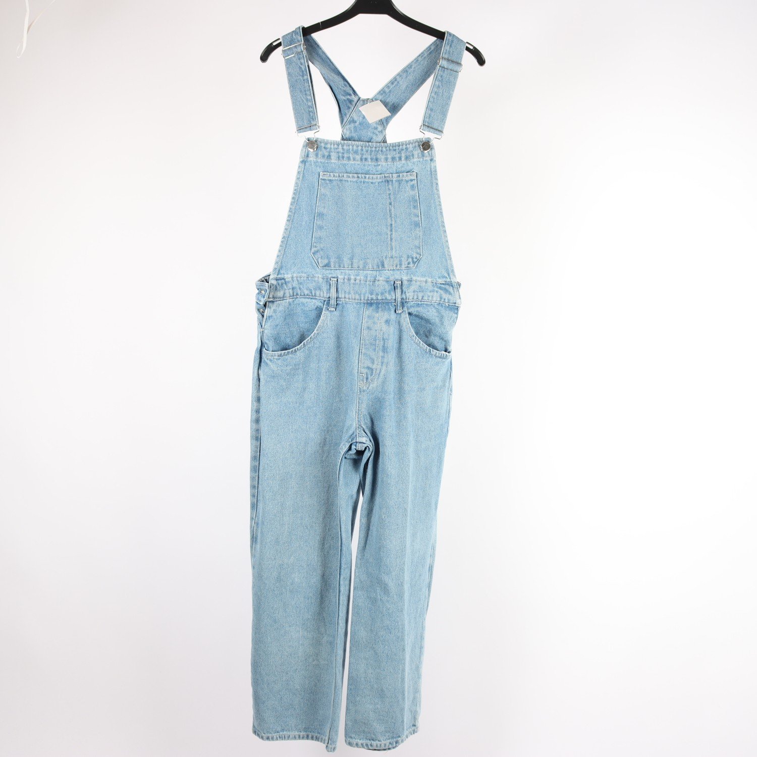 Hängselbyxor, Denim, blå, jeans, stl. M